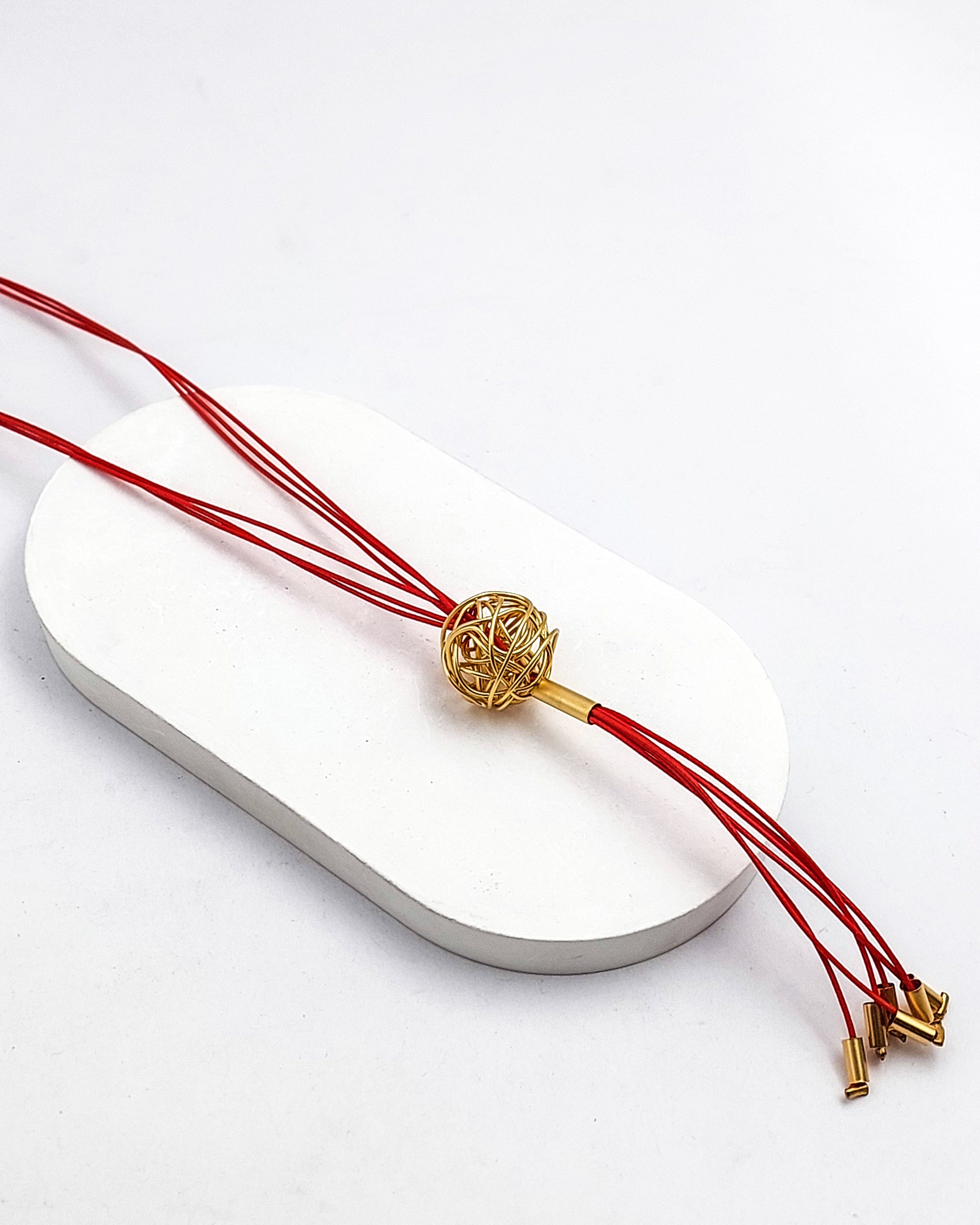 שרשרת עניבה סבך עבודת יד צבעונית