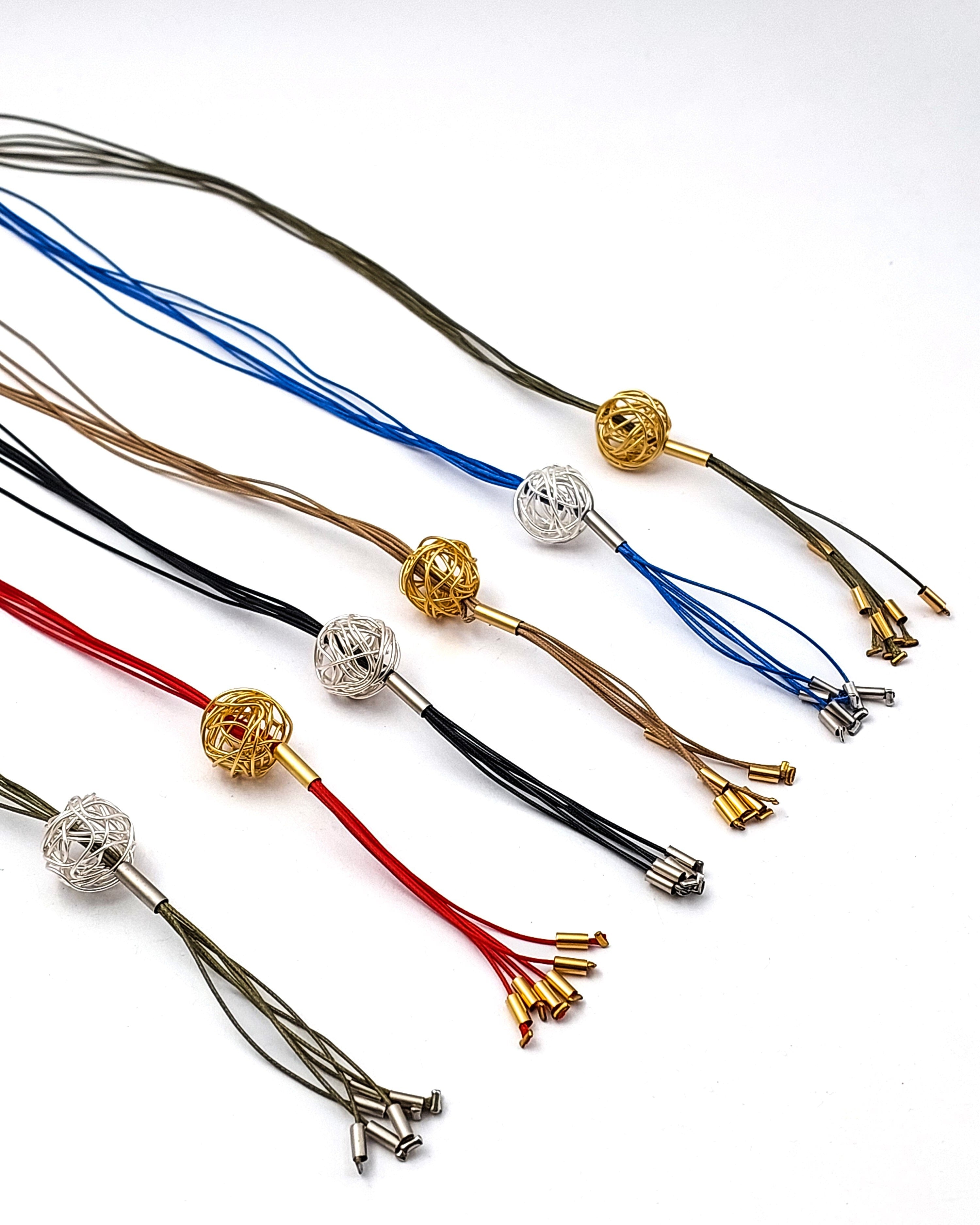 שרשרת עניבה סבך עבודת יד צבעונית