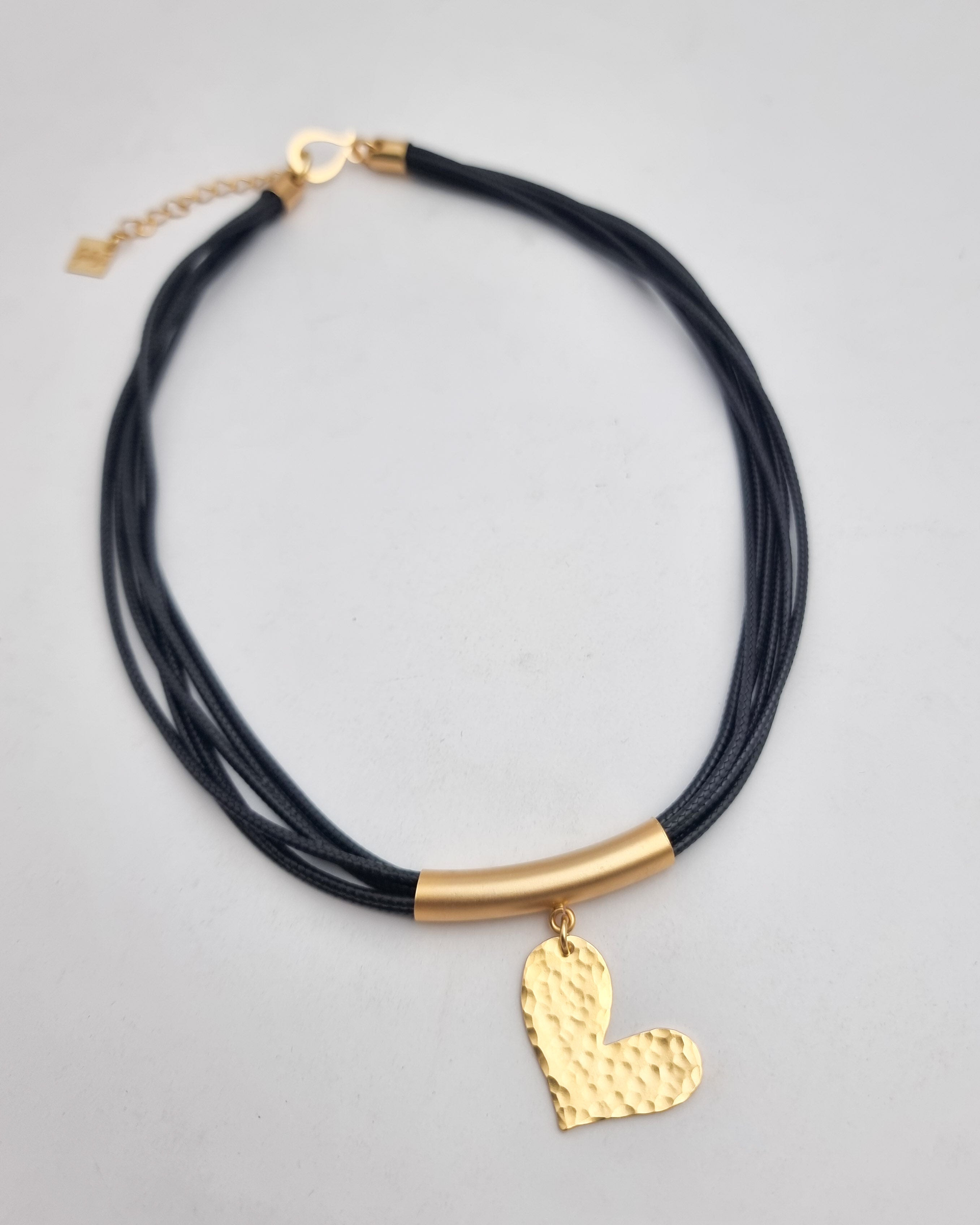 שרשרת לב מרוקע כותנה