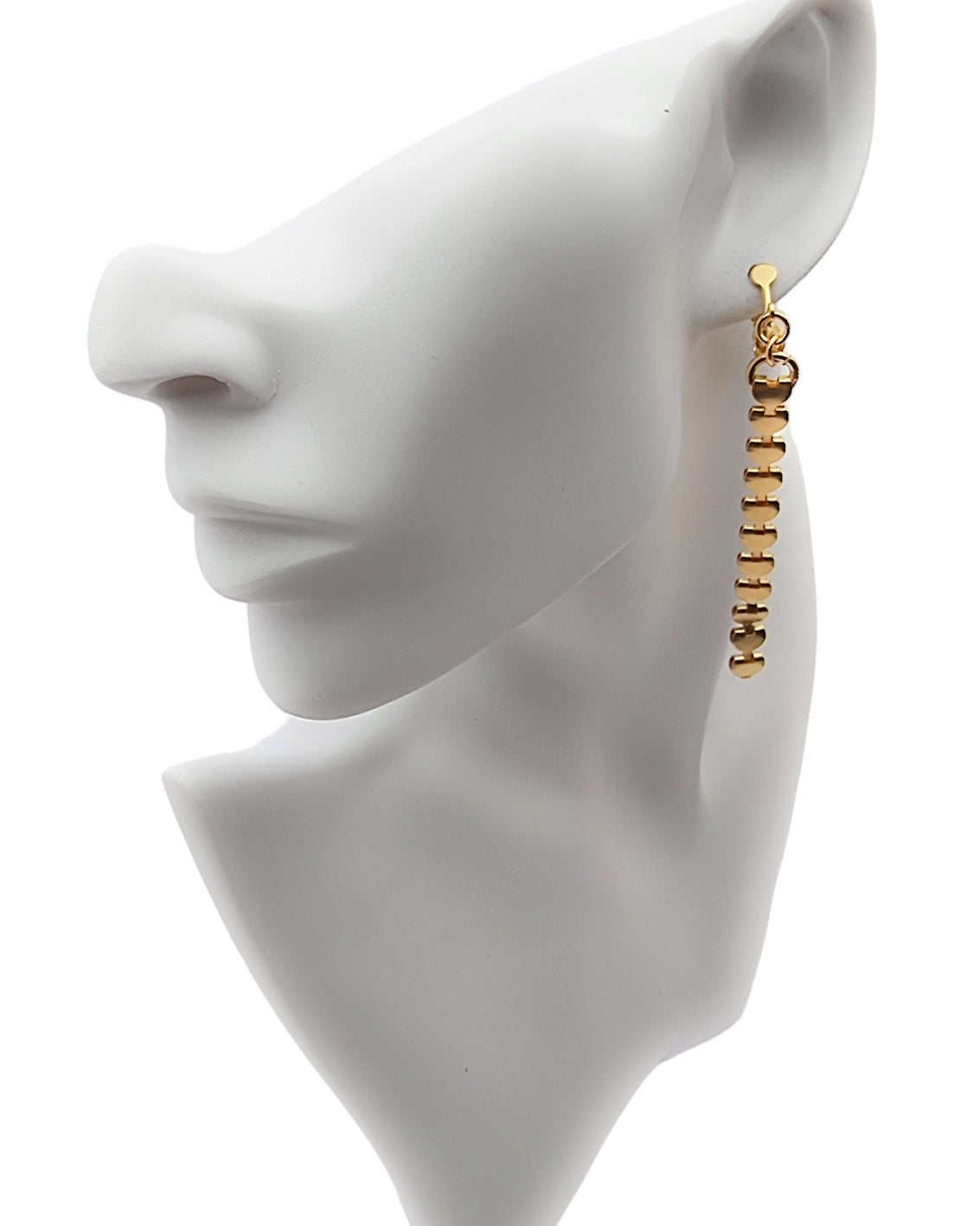 עגילי קליפס רצף לבבות