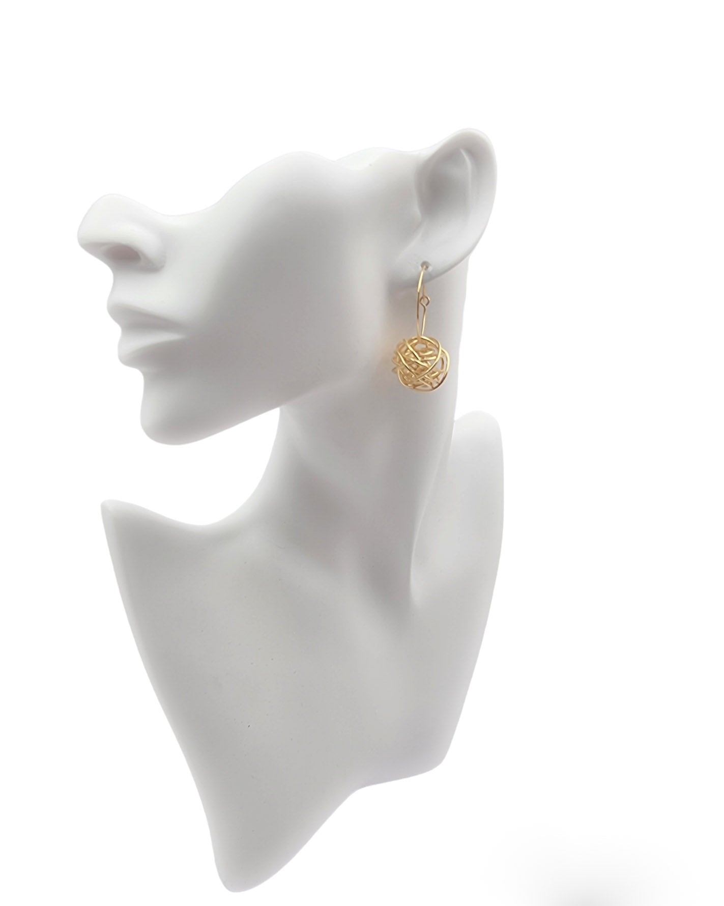 עגילי חישוק סבך עבודת יד