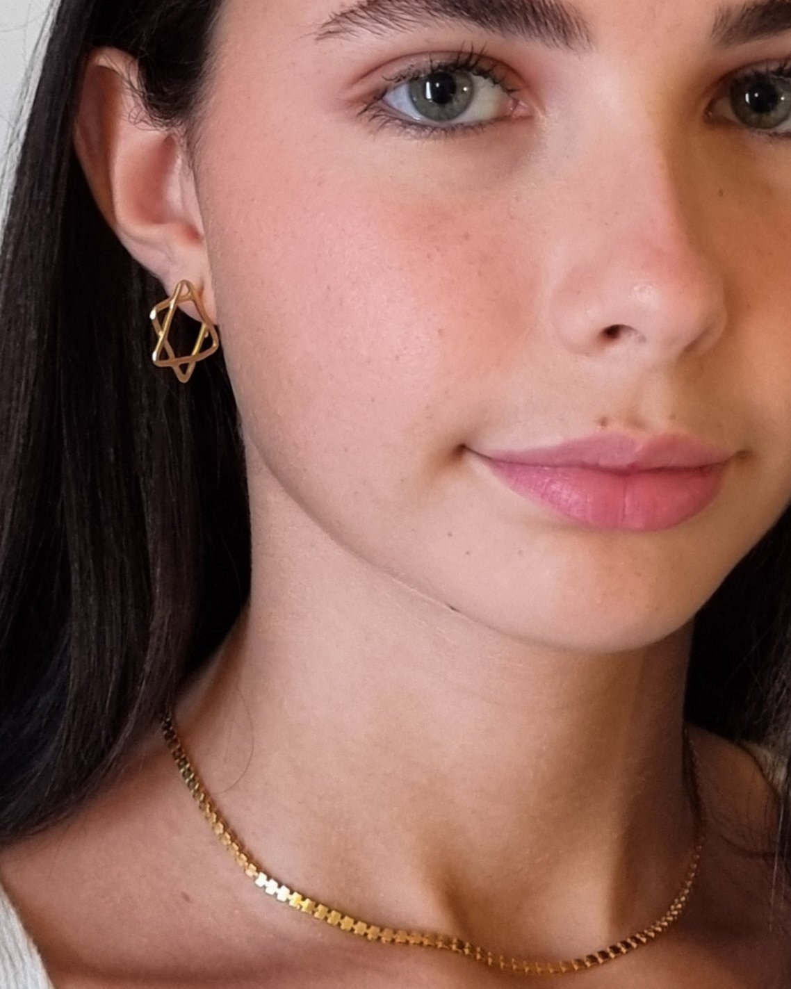 עגילי מגן דוד עבודת יד