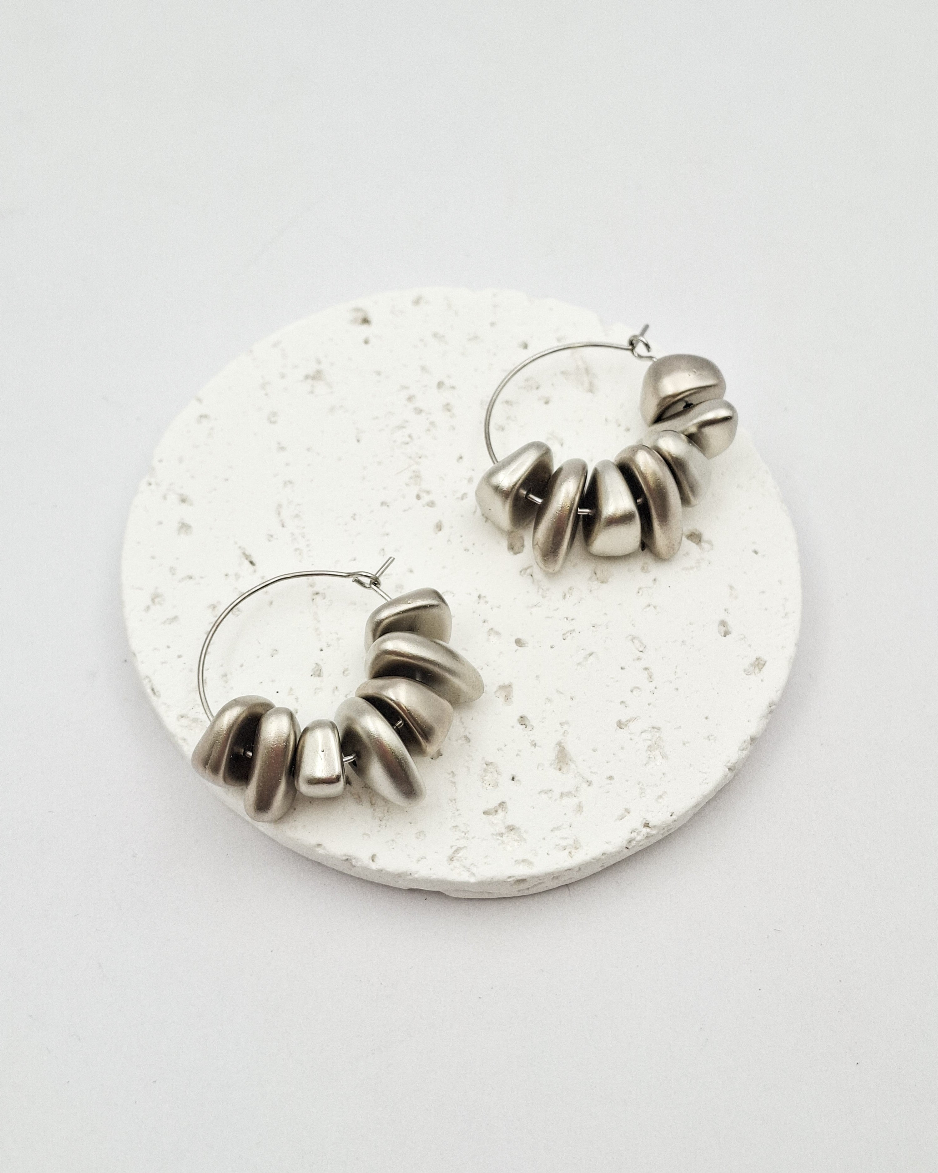 עגילי חישוק פלחים כסף