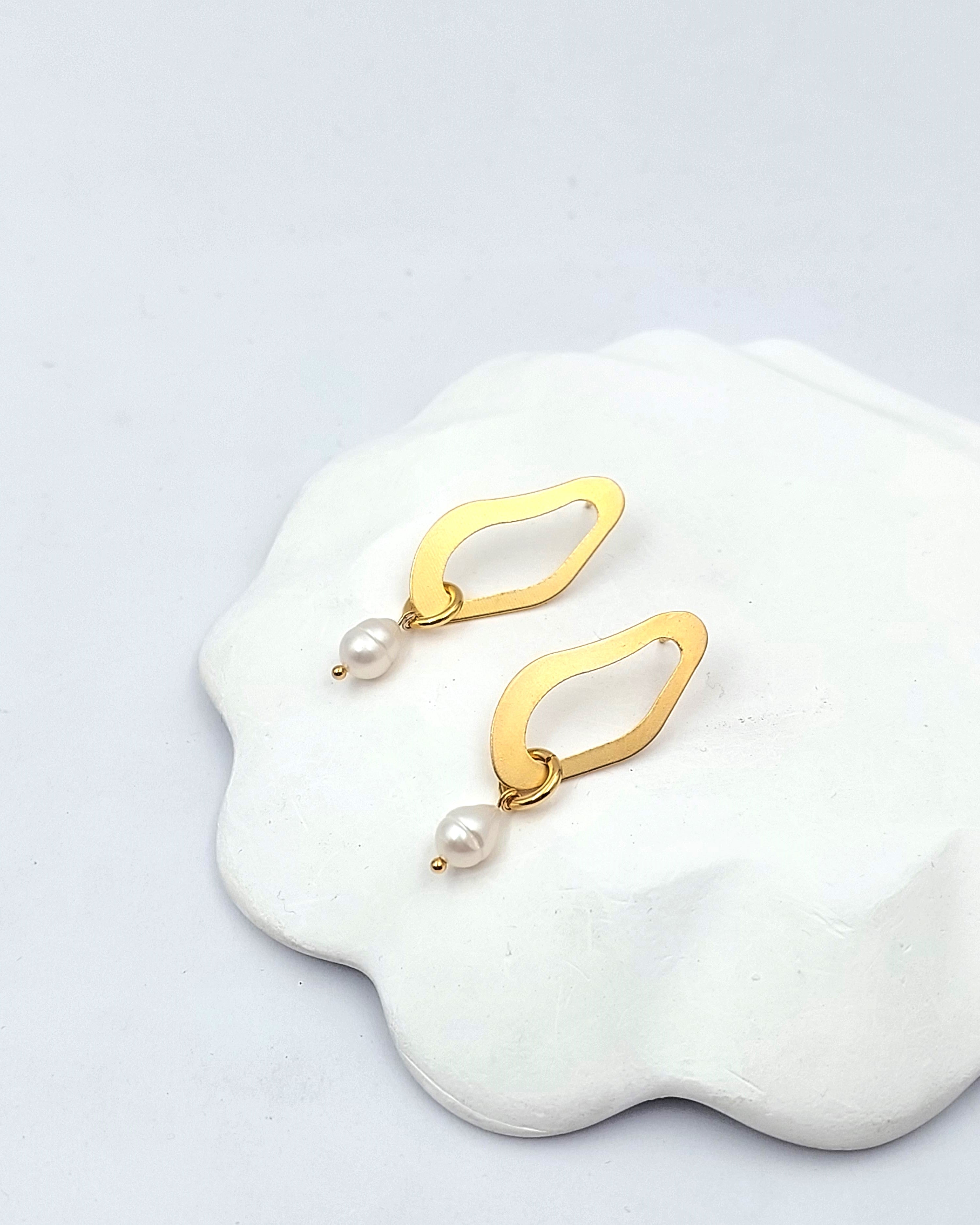 עגילי כנרת פנינים אמיתיות