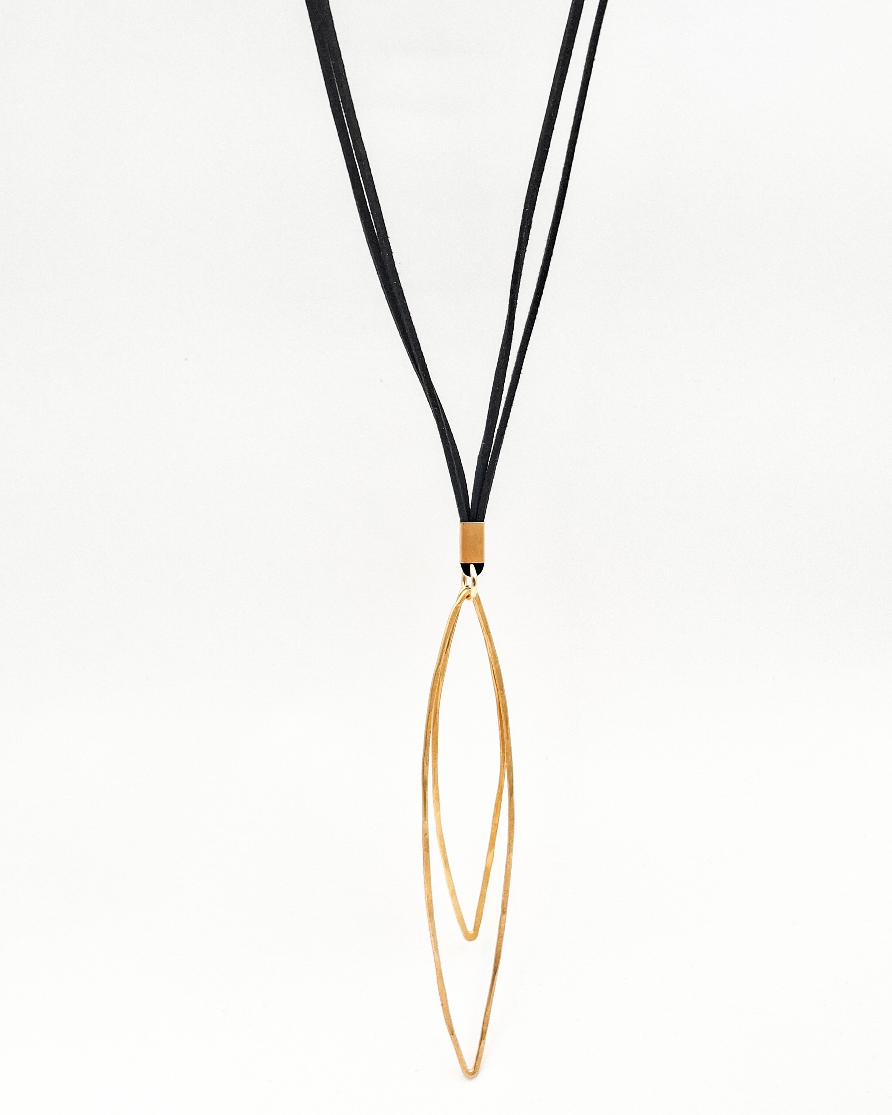 שרשרת עלים ארוכה עבודת יד