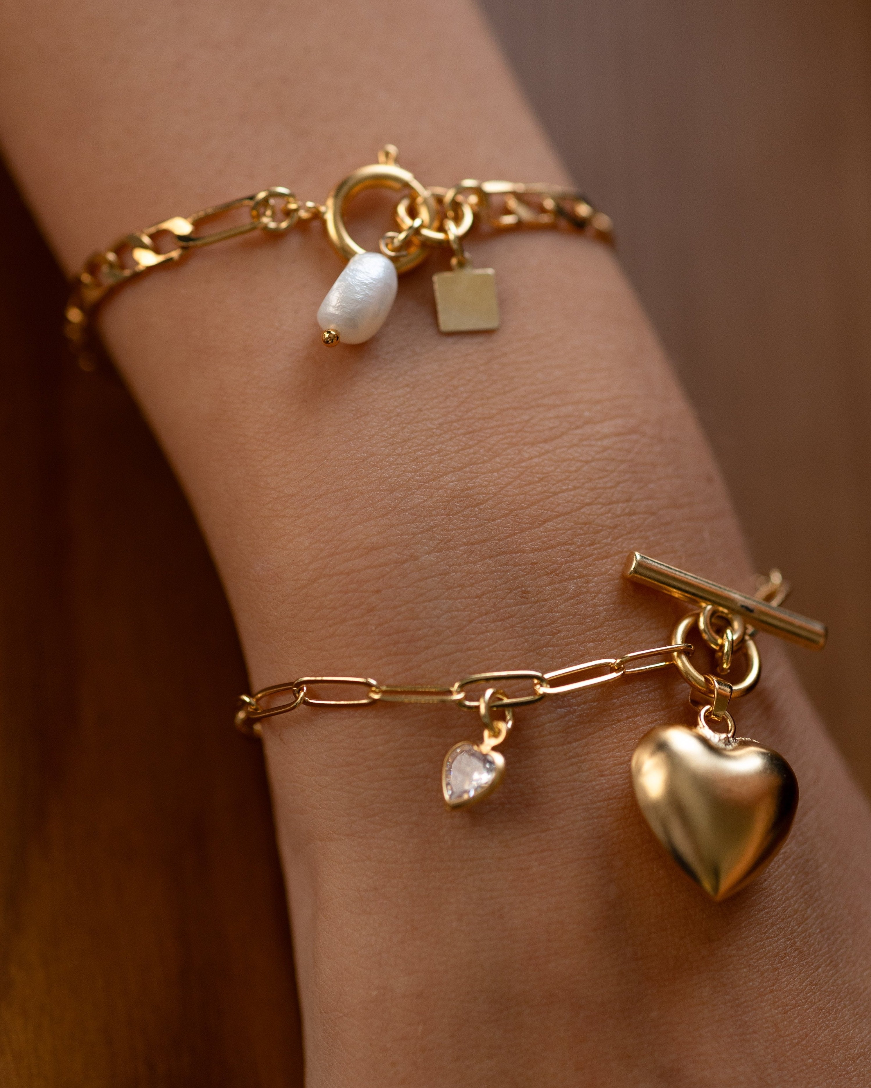 צמיד גורמט עדין תליון פנינה אמתית