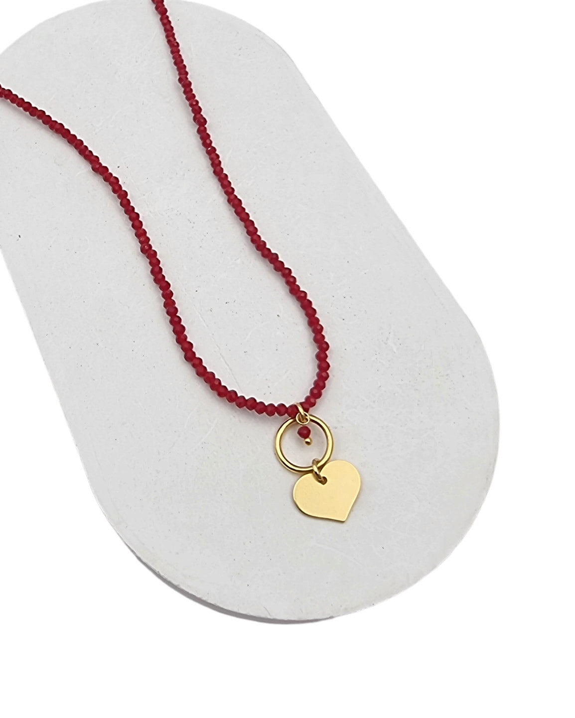 שרשרת קריסטלים לב