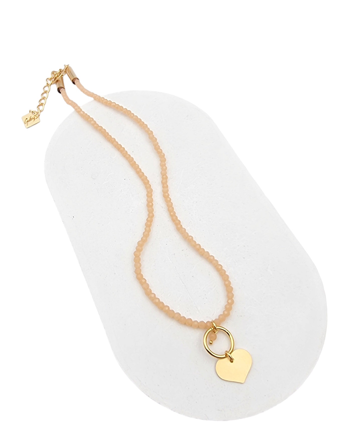 שרשרת קריסטלים לב