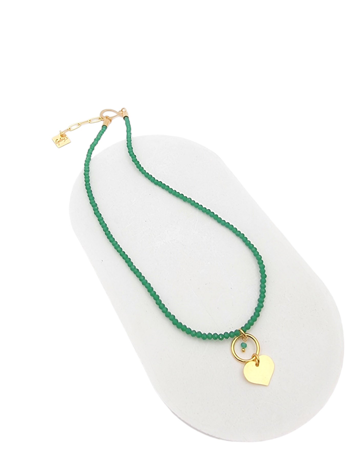 שרשרת קריסטלים לב