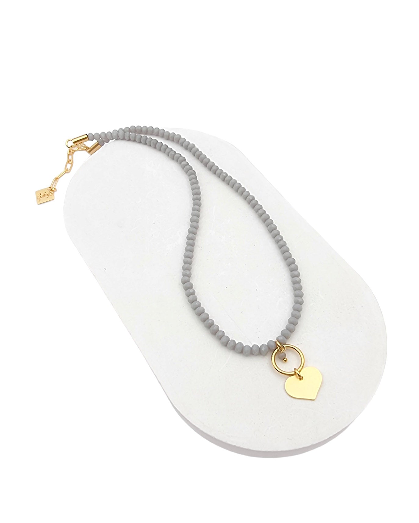 שרשרת קריסטלים לב