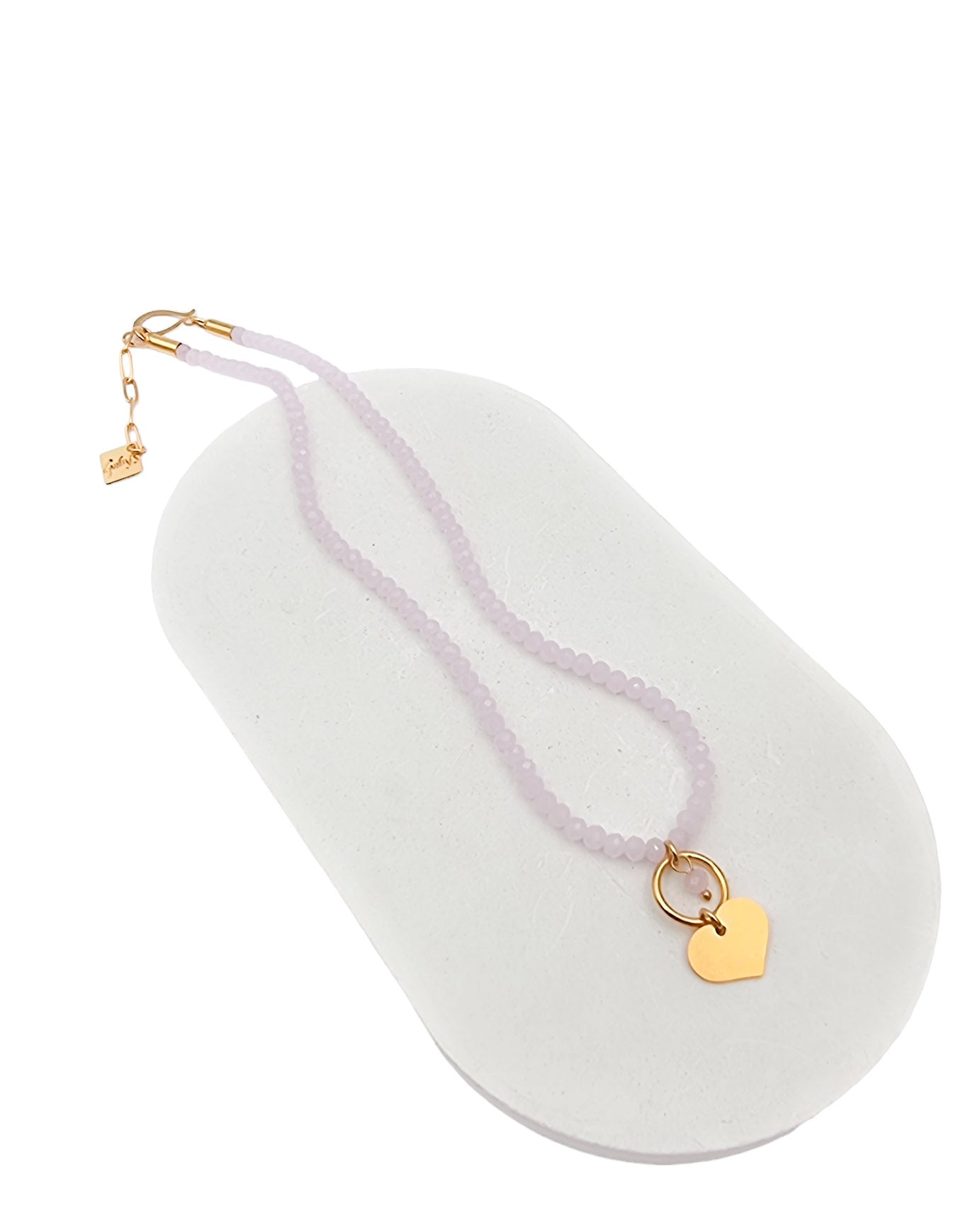 שרשרת קריסטלים לב