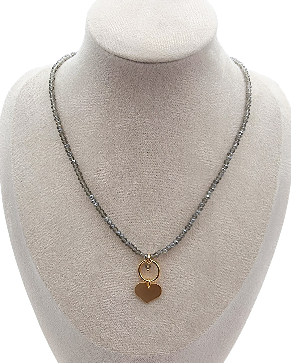 שרשרת קריסטלים לב