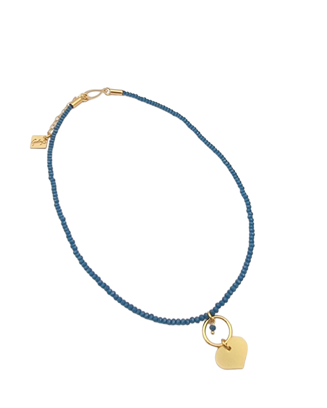 שרשרת קריסטלים לב