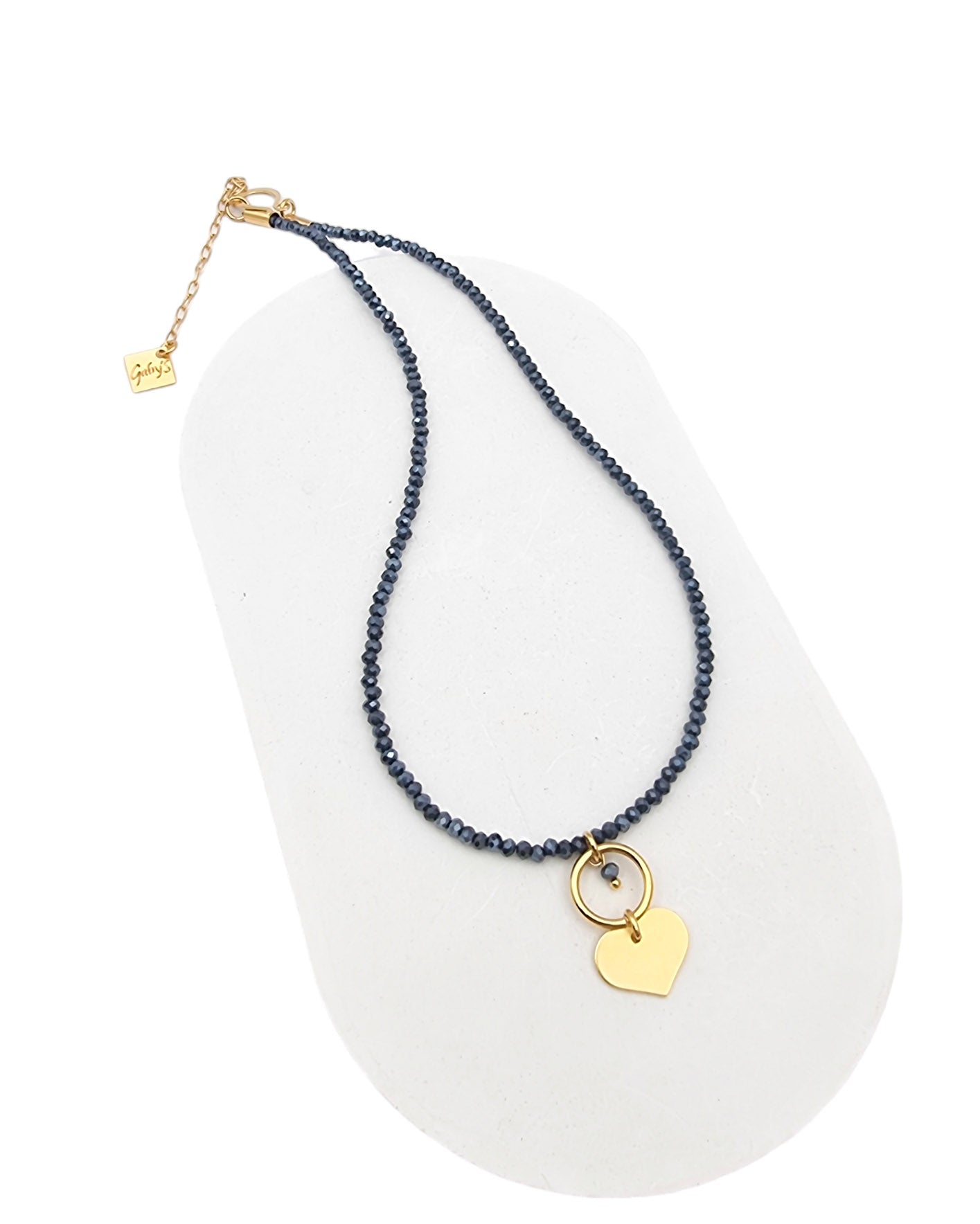 שרשרת קריסטלים לב