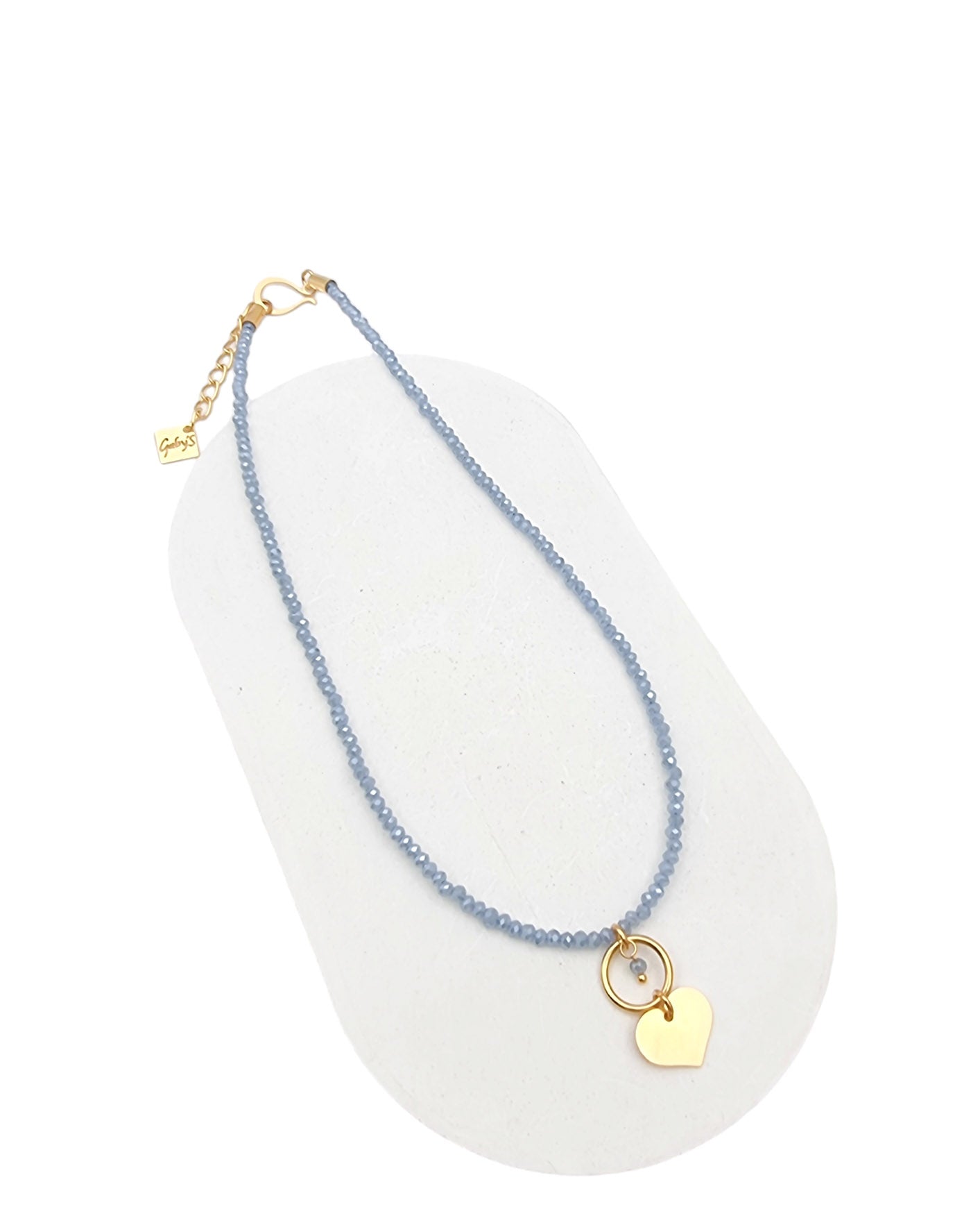 שרשרת קריסטלים לב