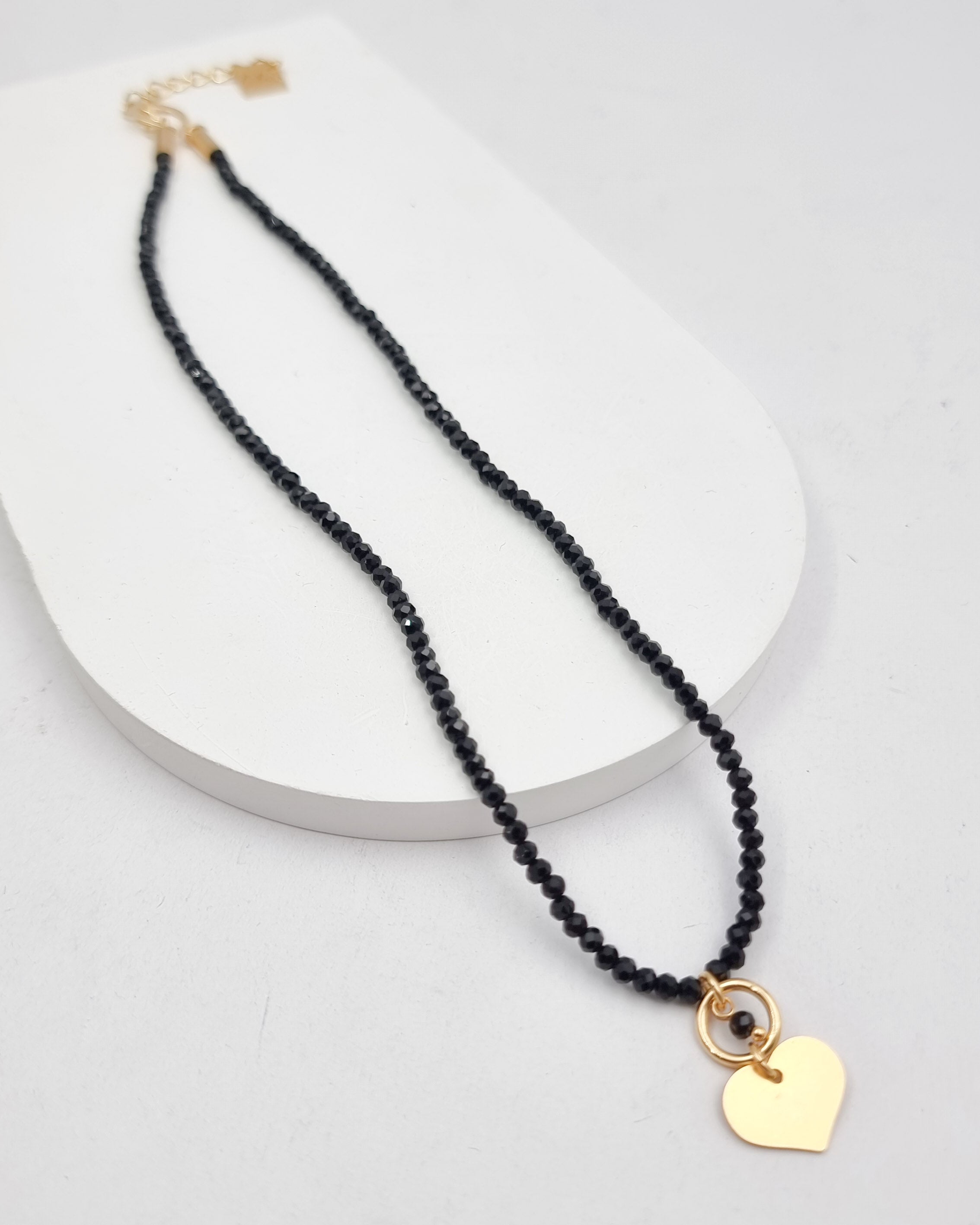 שרשרת קריסטלים לב