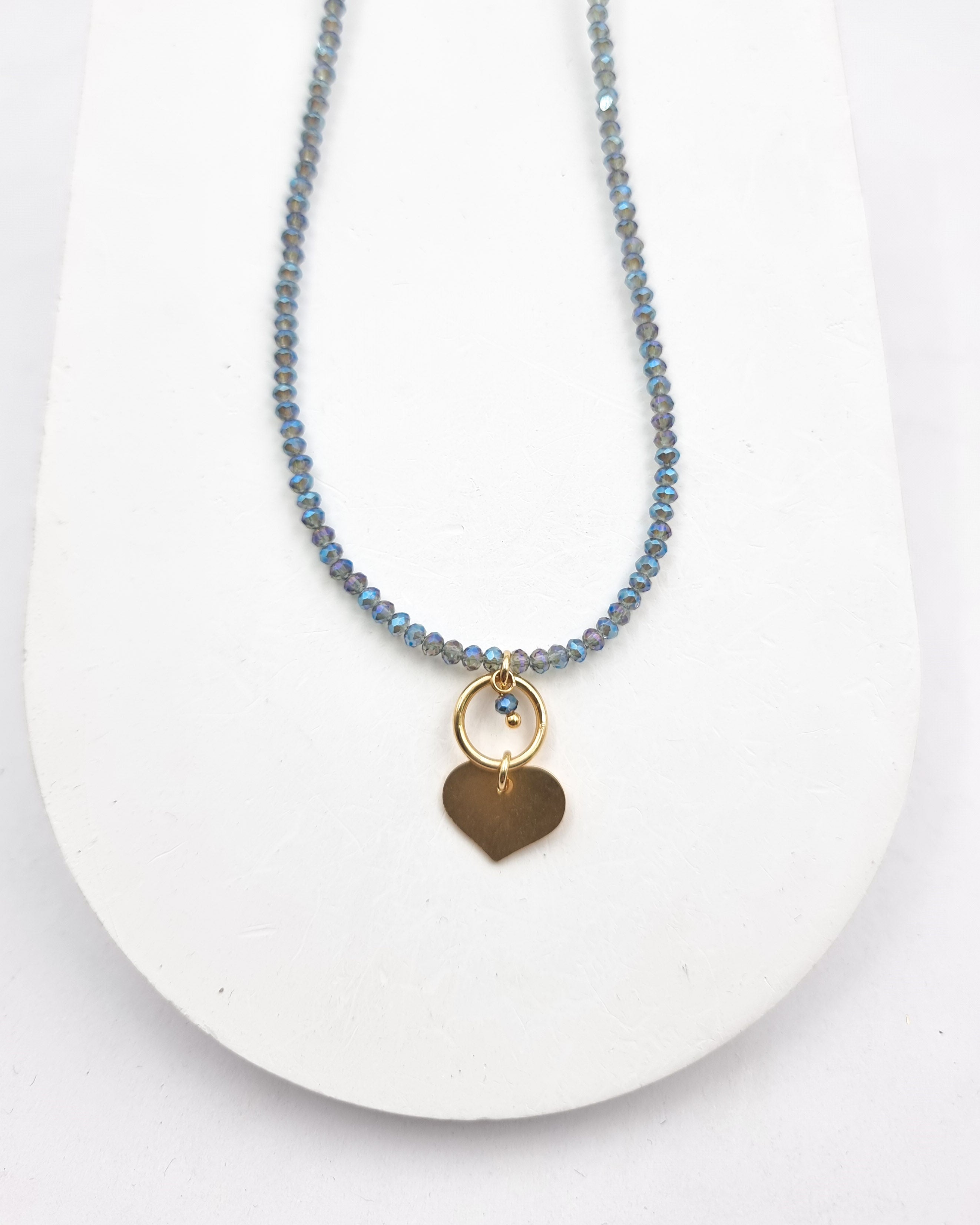 שרשרת קריסטלים לב