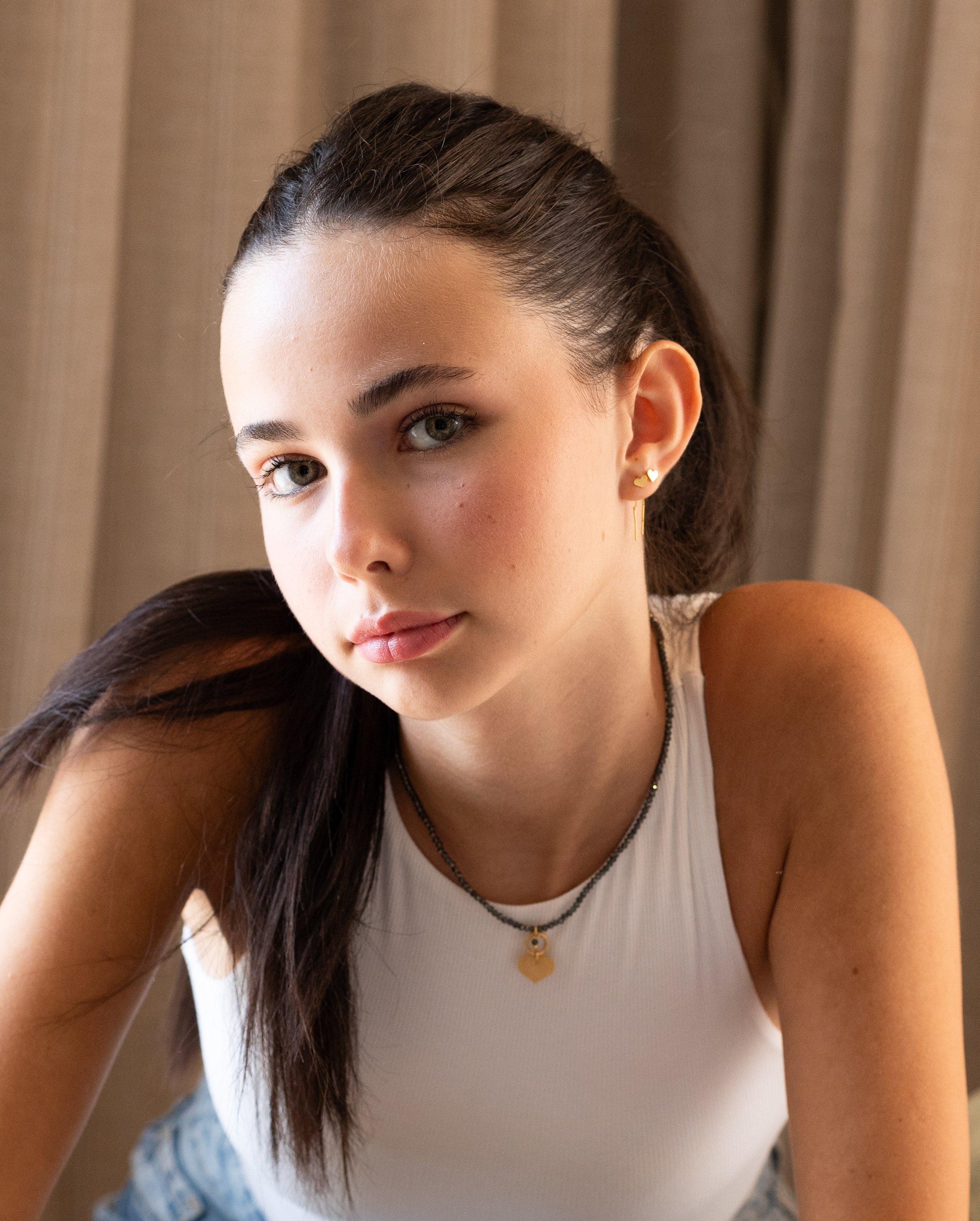 שרשרת קריסטלים לב טורקיז