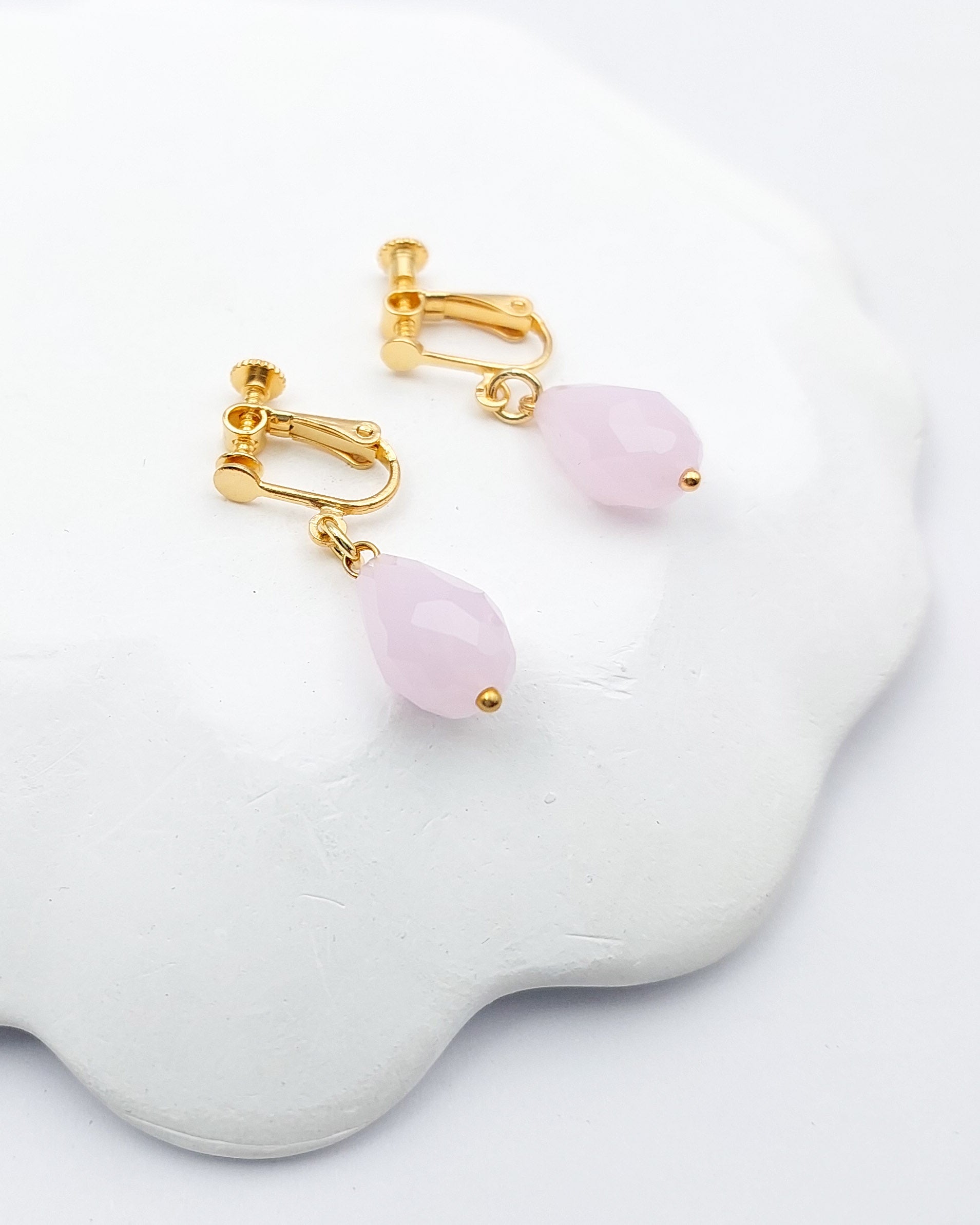 עגילי קליפס טיפה מישל