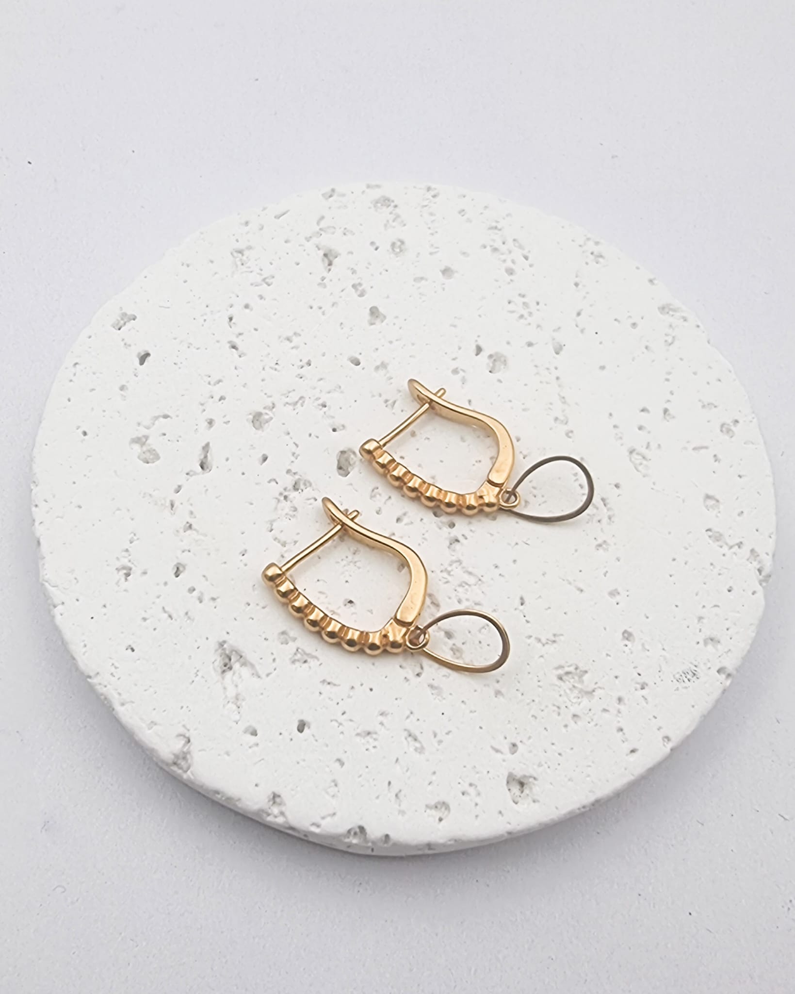 עגילים אנגלים כדוריות טיפה