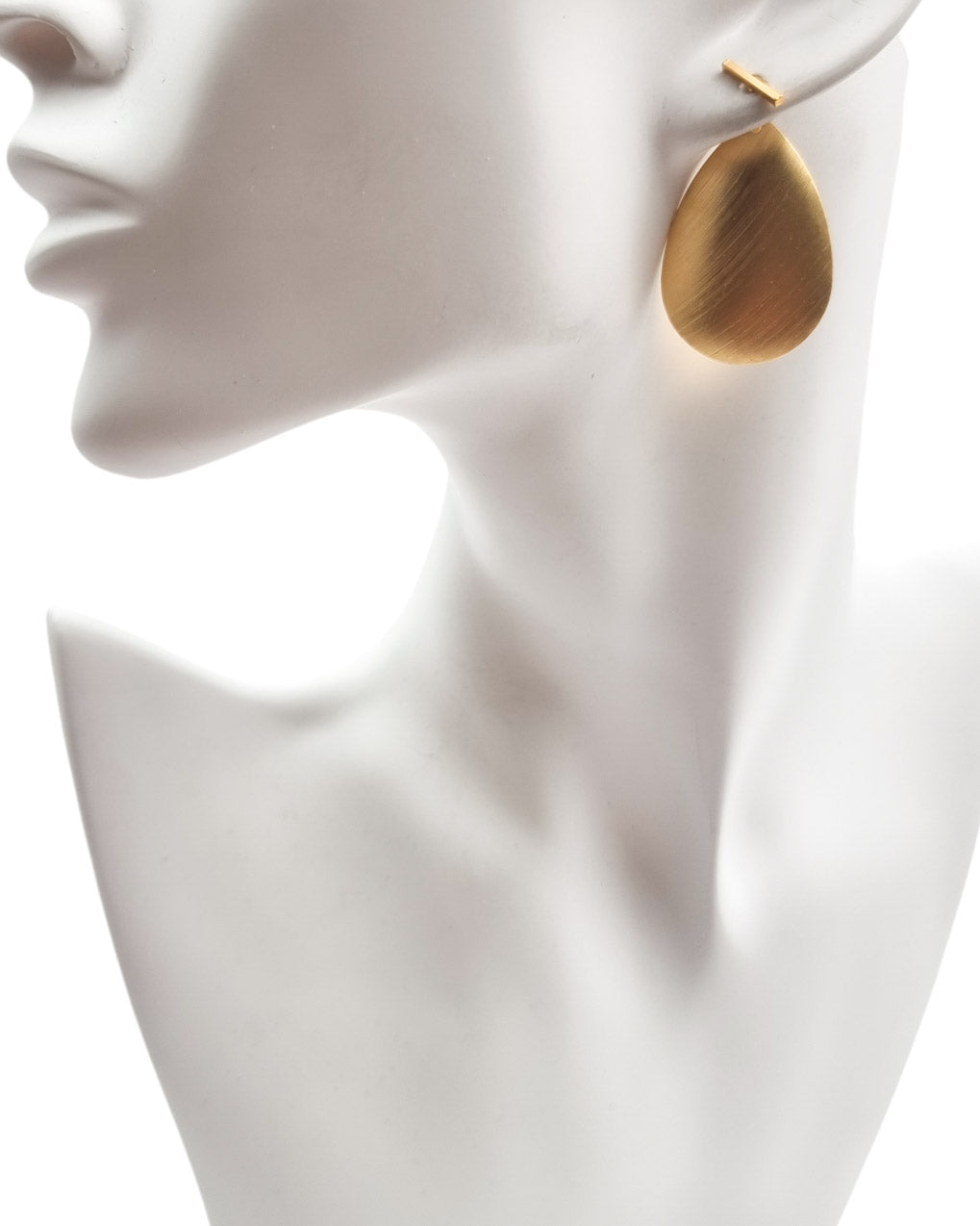 עגילי טיפה צמודים כפולים זהב