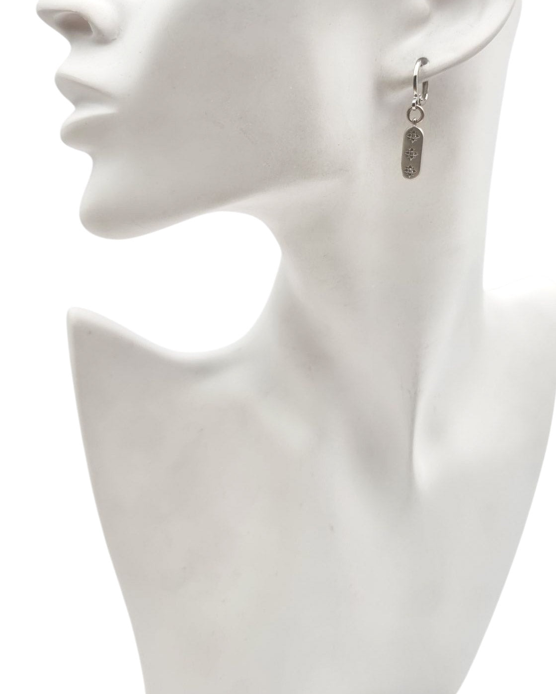 עגילי זירקונים אובליים כסף