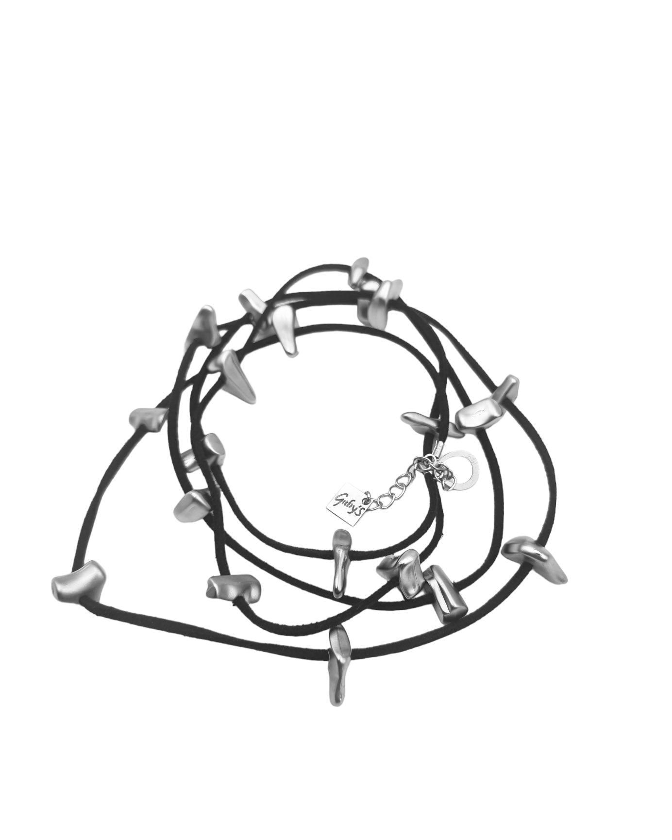 שרשרת פראי מרווח מתלפף כסף