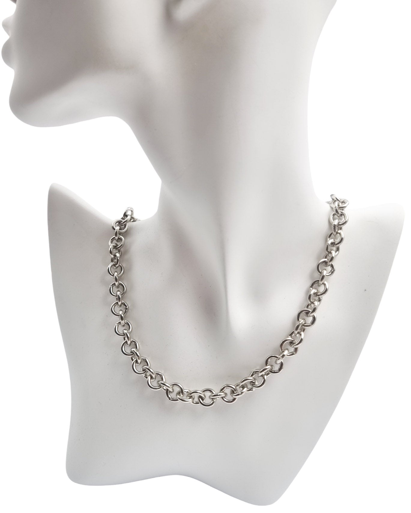 שרשרת לולאות מלבן משובץ זירקון זהב