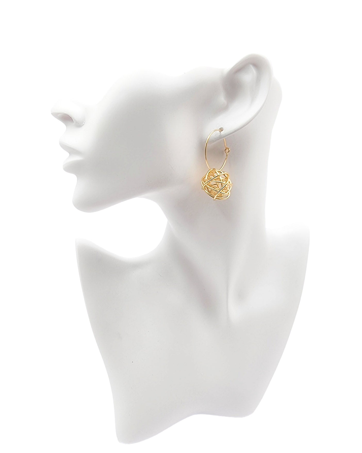 עגילי חישוק סבך עבודת יד