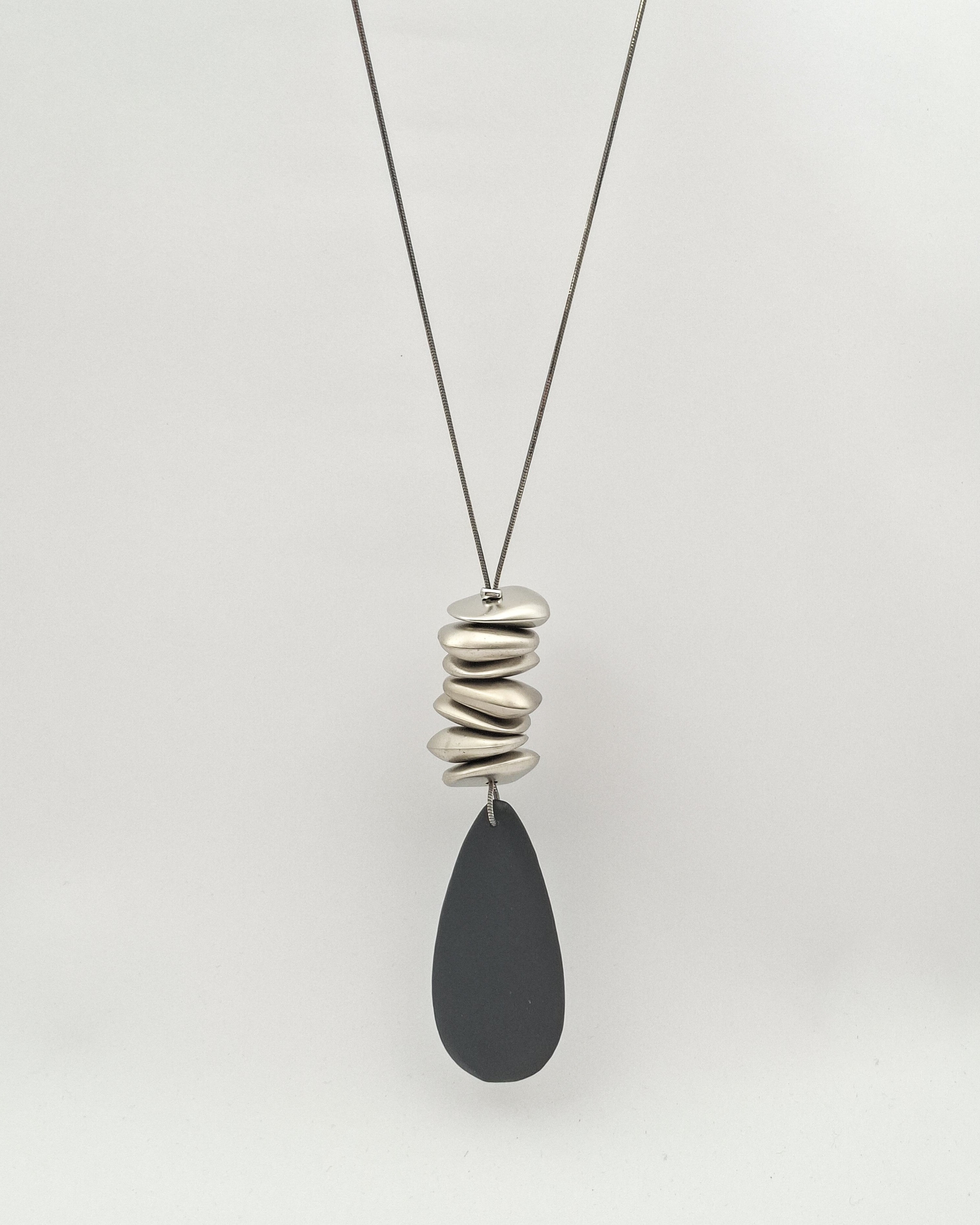 שרשרת ארוכה טיפת עץ