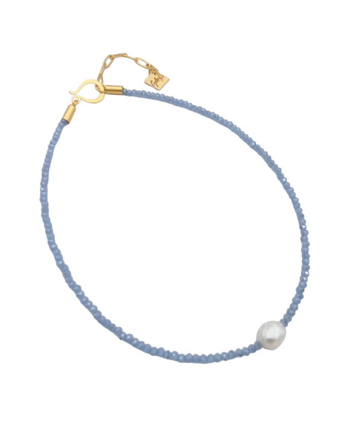 שרשרת קריסטלים תכולים ריצ'י