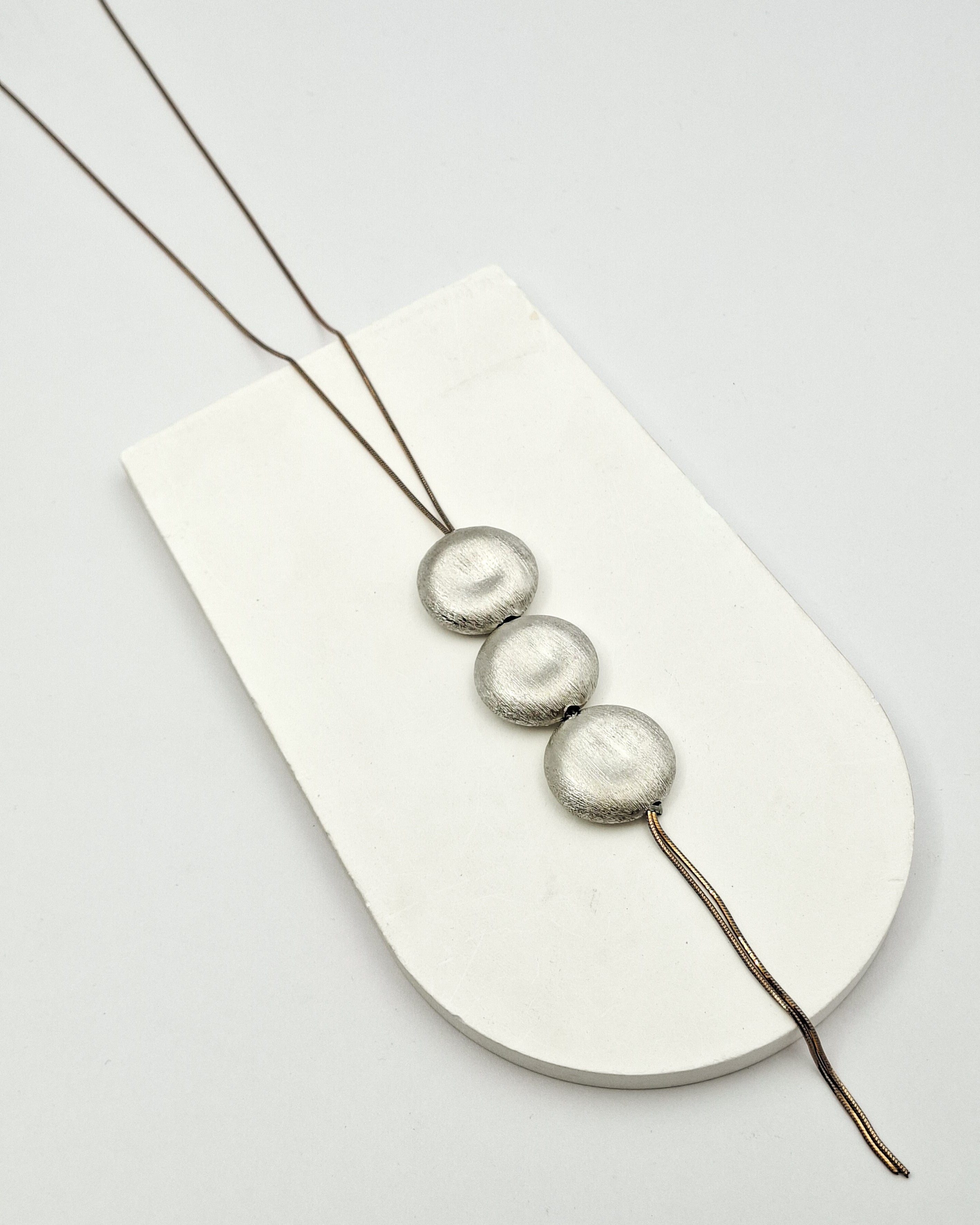 שרשרת עניבה כריות כסף