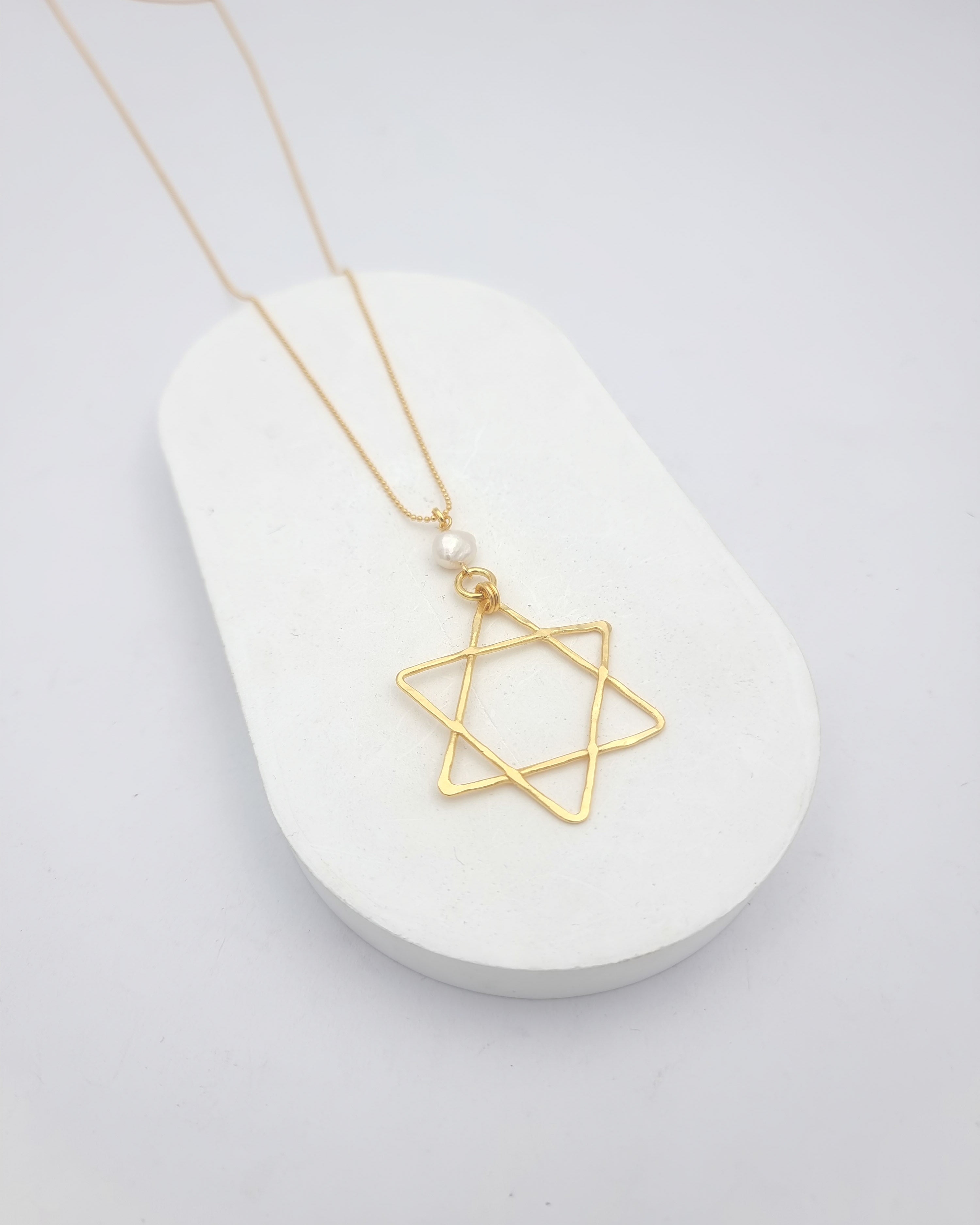 שרשרת מגן דוד עבודת יד דיסקית