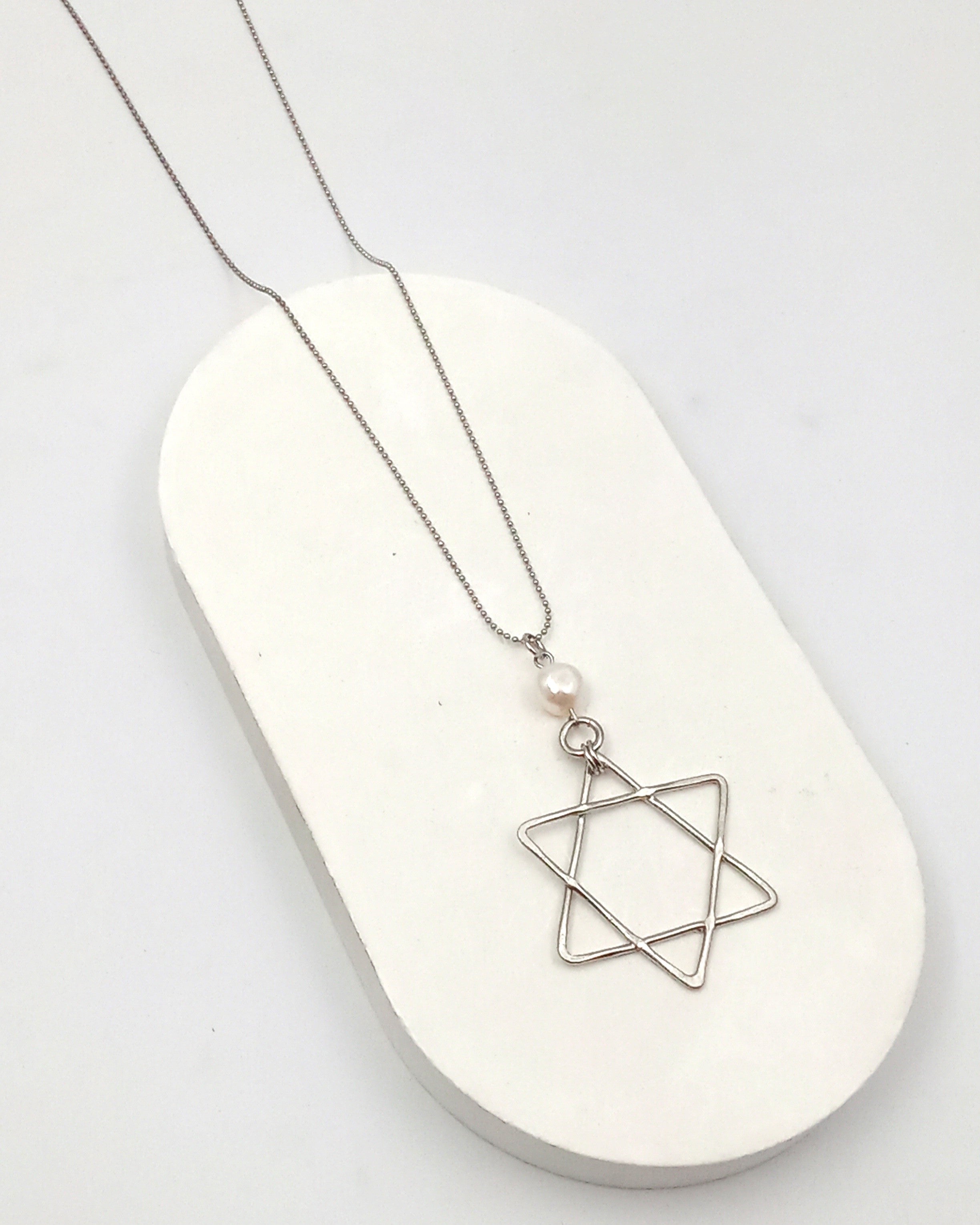 שרשרת מגן דוד עבודת יד דיסקית