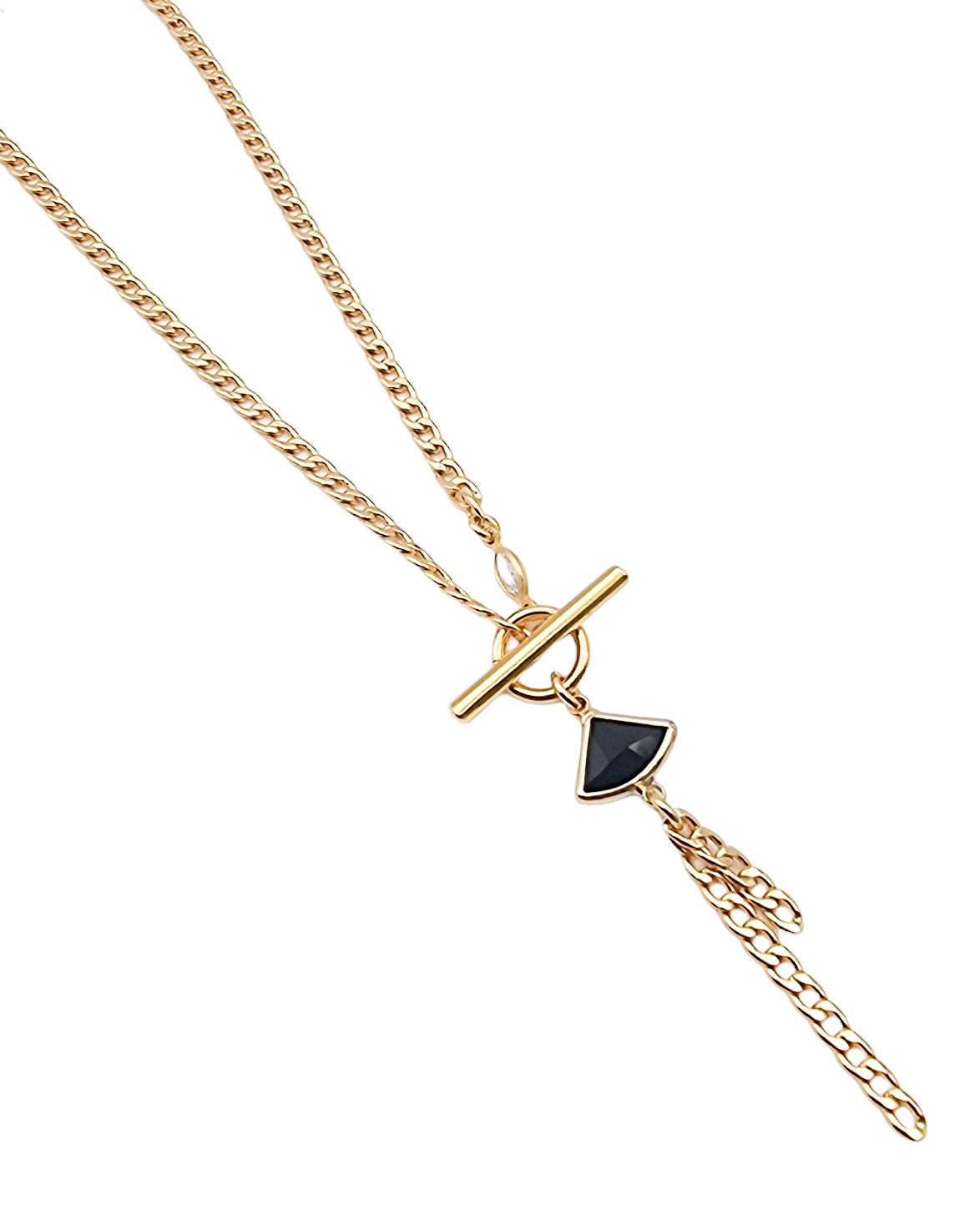 שרשרת גורמט משולש שחור עין זירקון