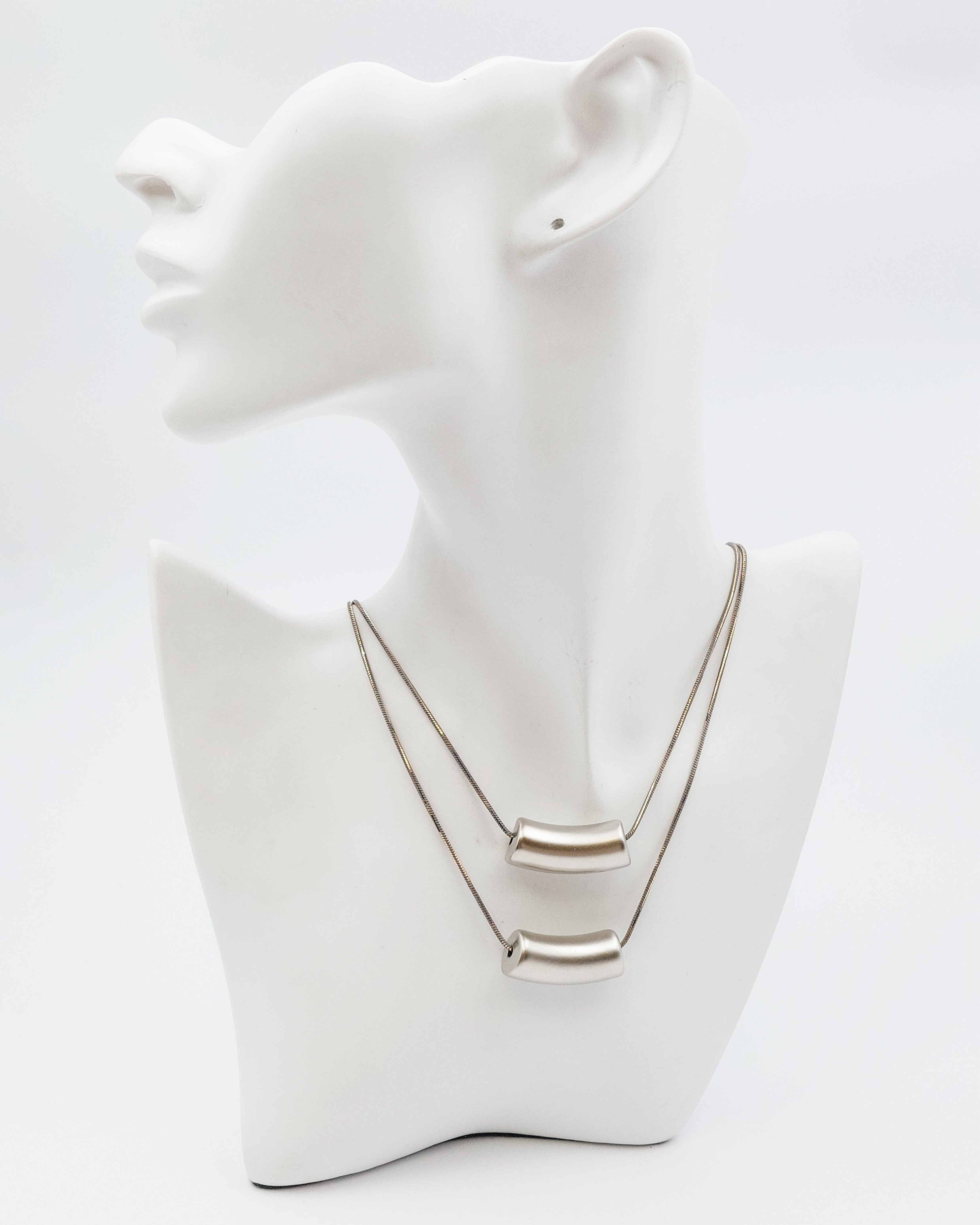 שרשרת כפולה חיוכים כסף