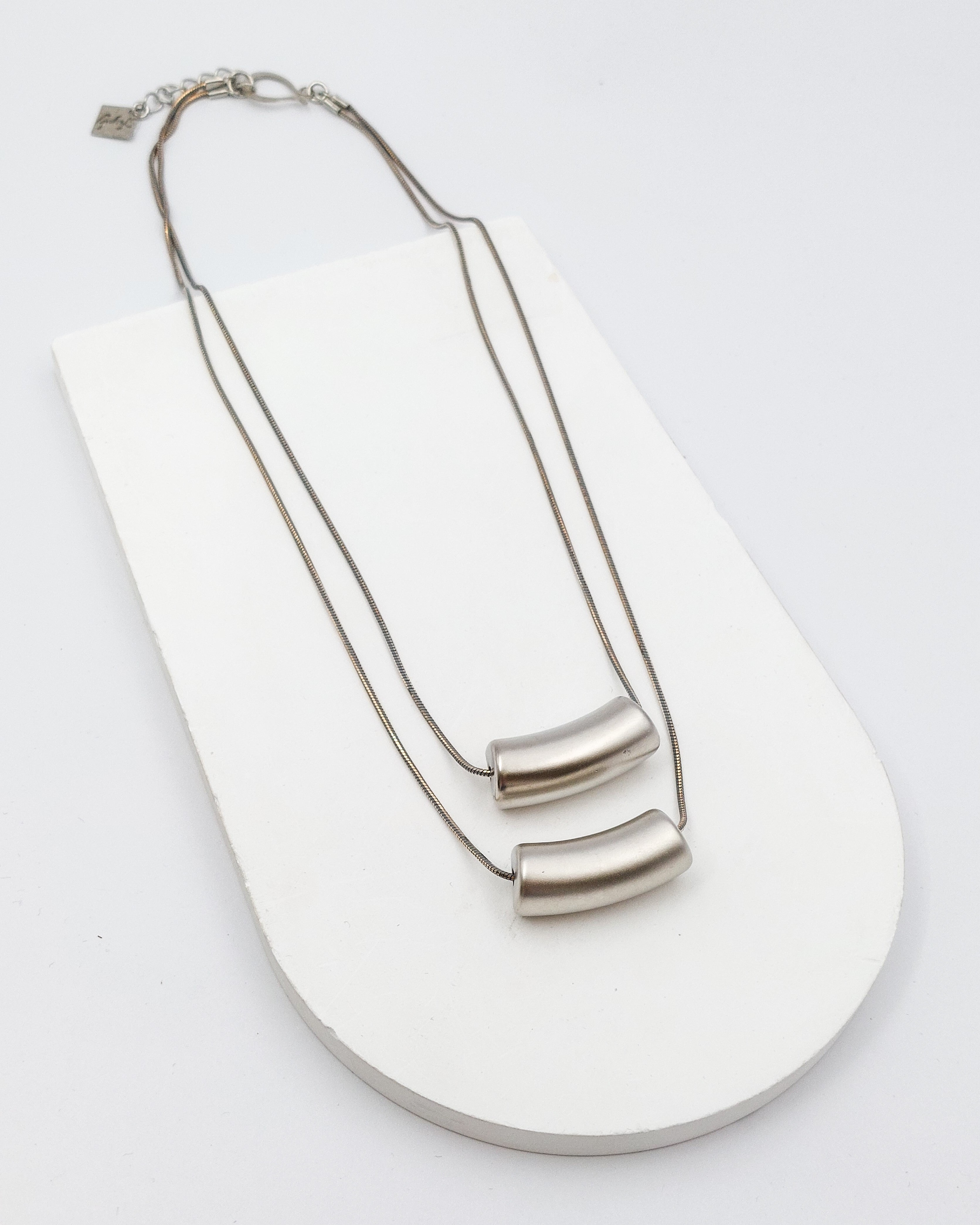 שרשרת כפולה חיוכים כסף