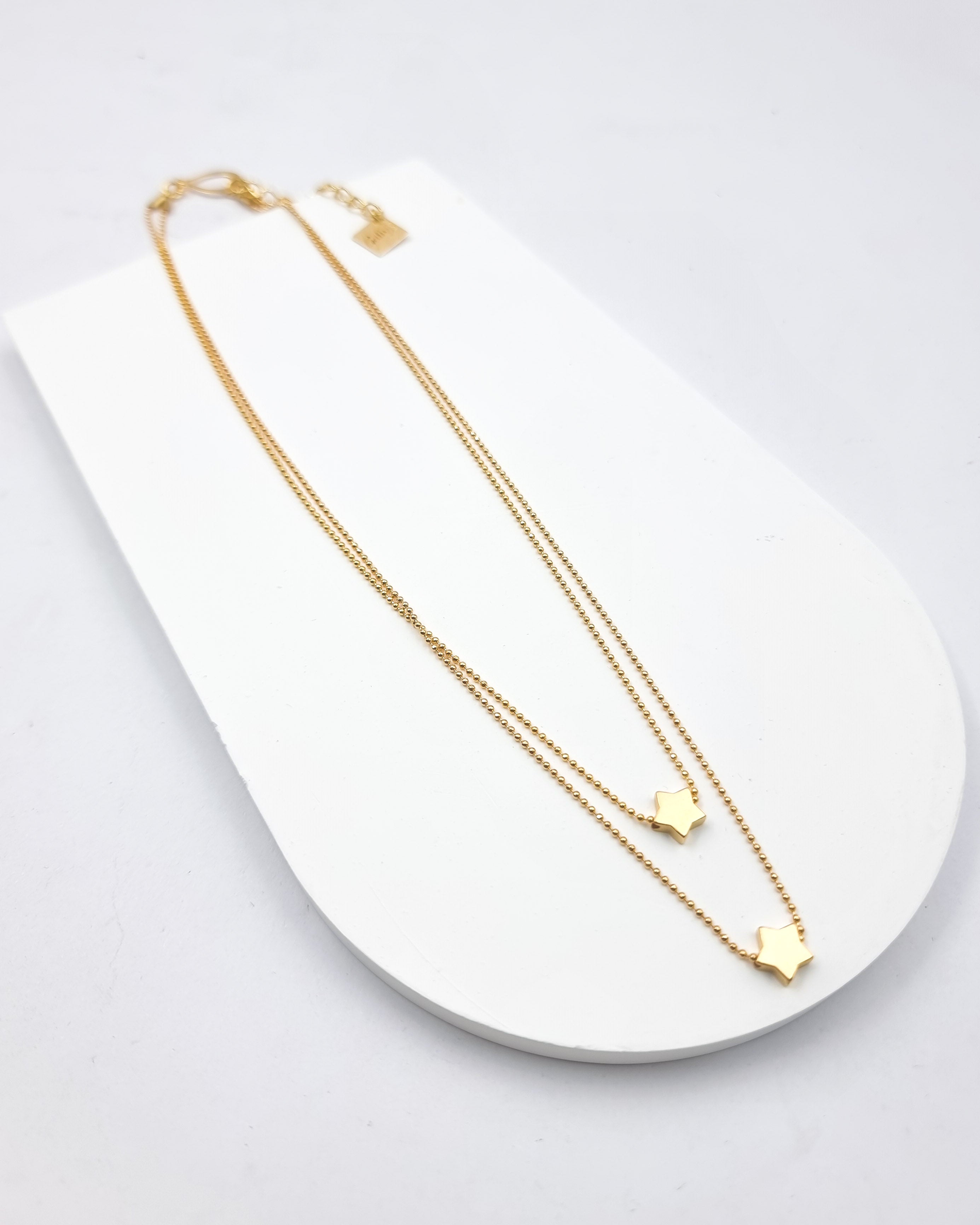 שרשרת דאבל כוכבים זהב