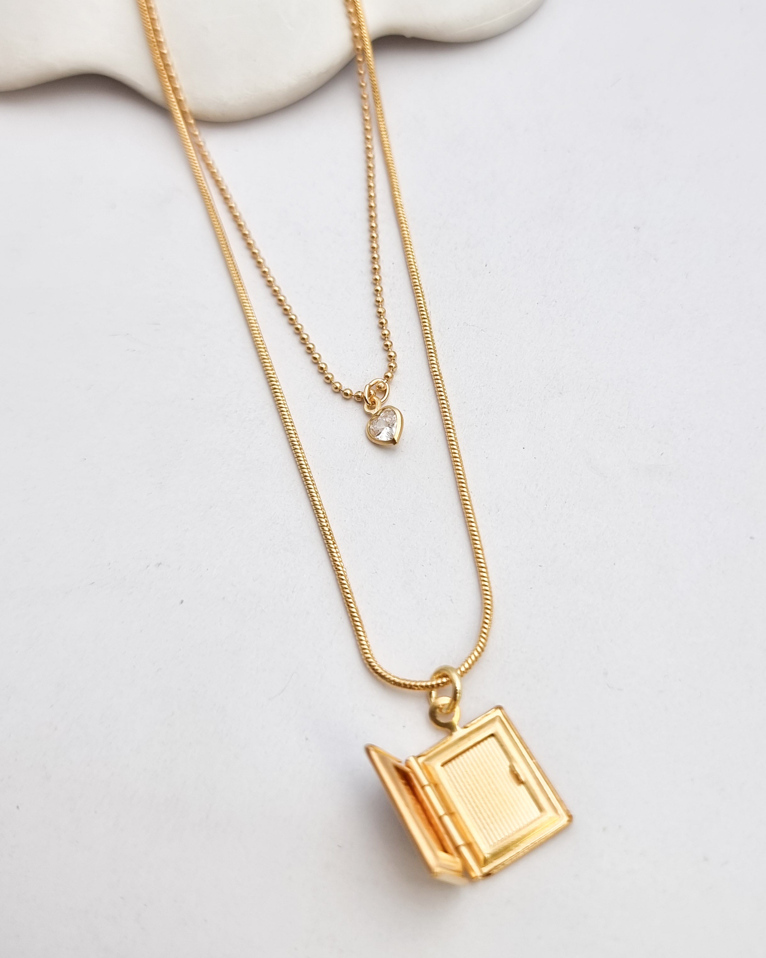 שרשרת שכבות מלבן נפתח זירקון