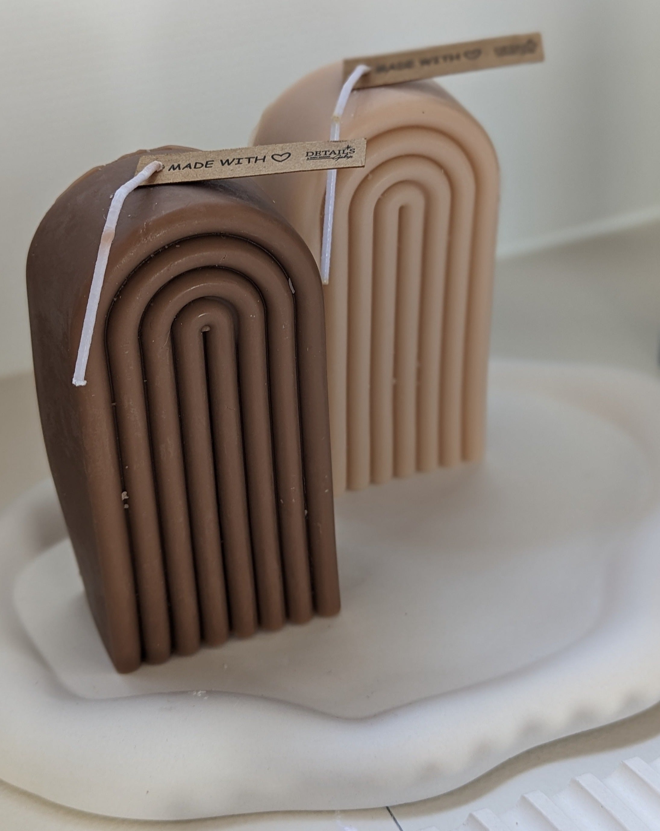 סט שלושה נרות קשת בשלושה גוונים