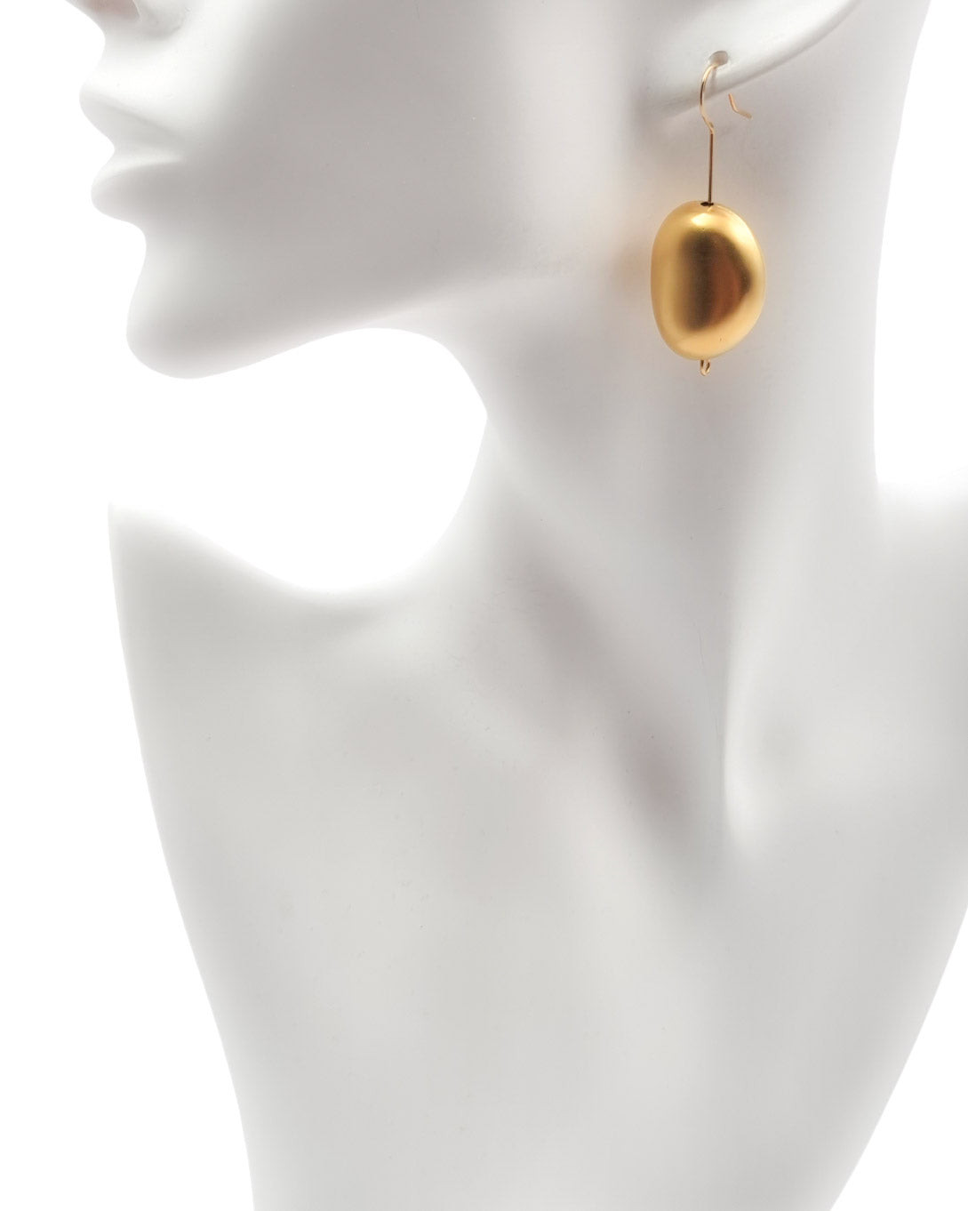 עגילים תלויים אובל נפחי זהב