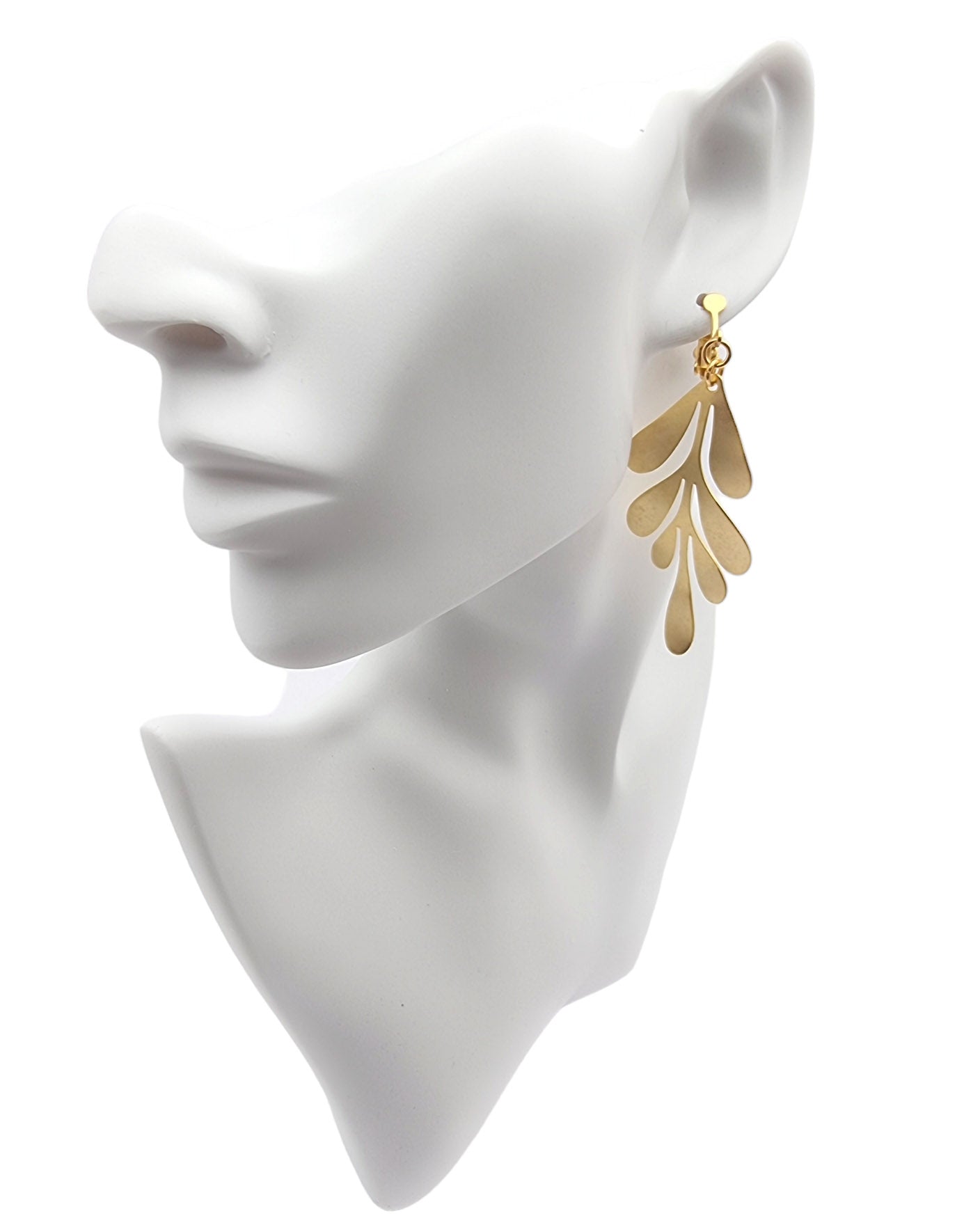 עגילי קליפס עלים שלומית