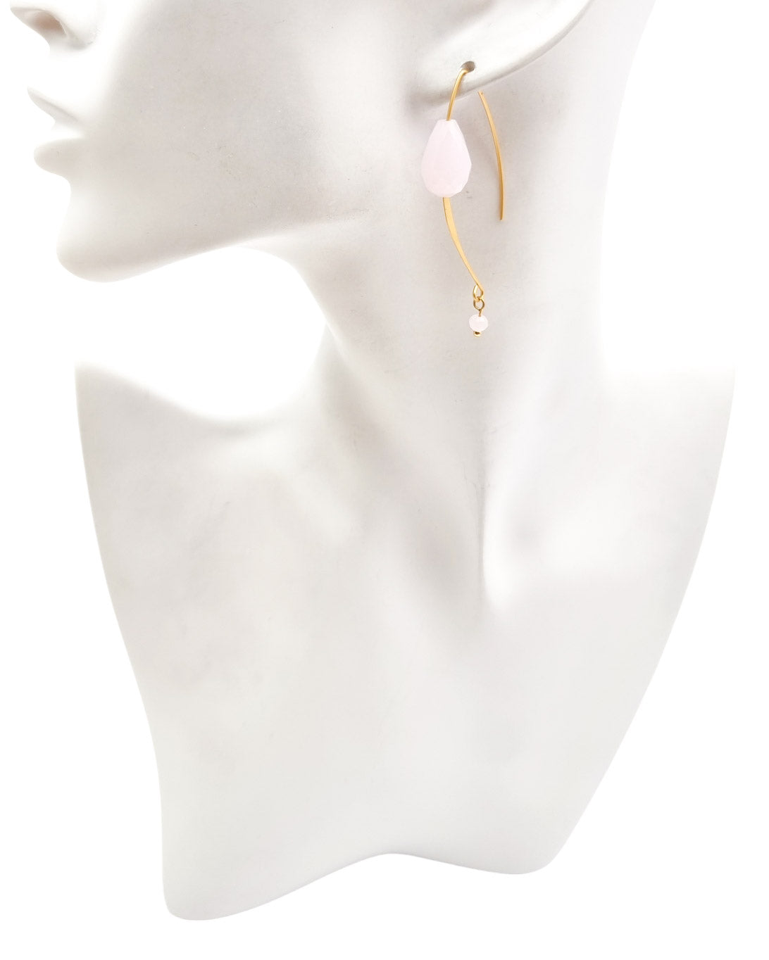 עגילי קריסטל ורוד