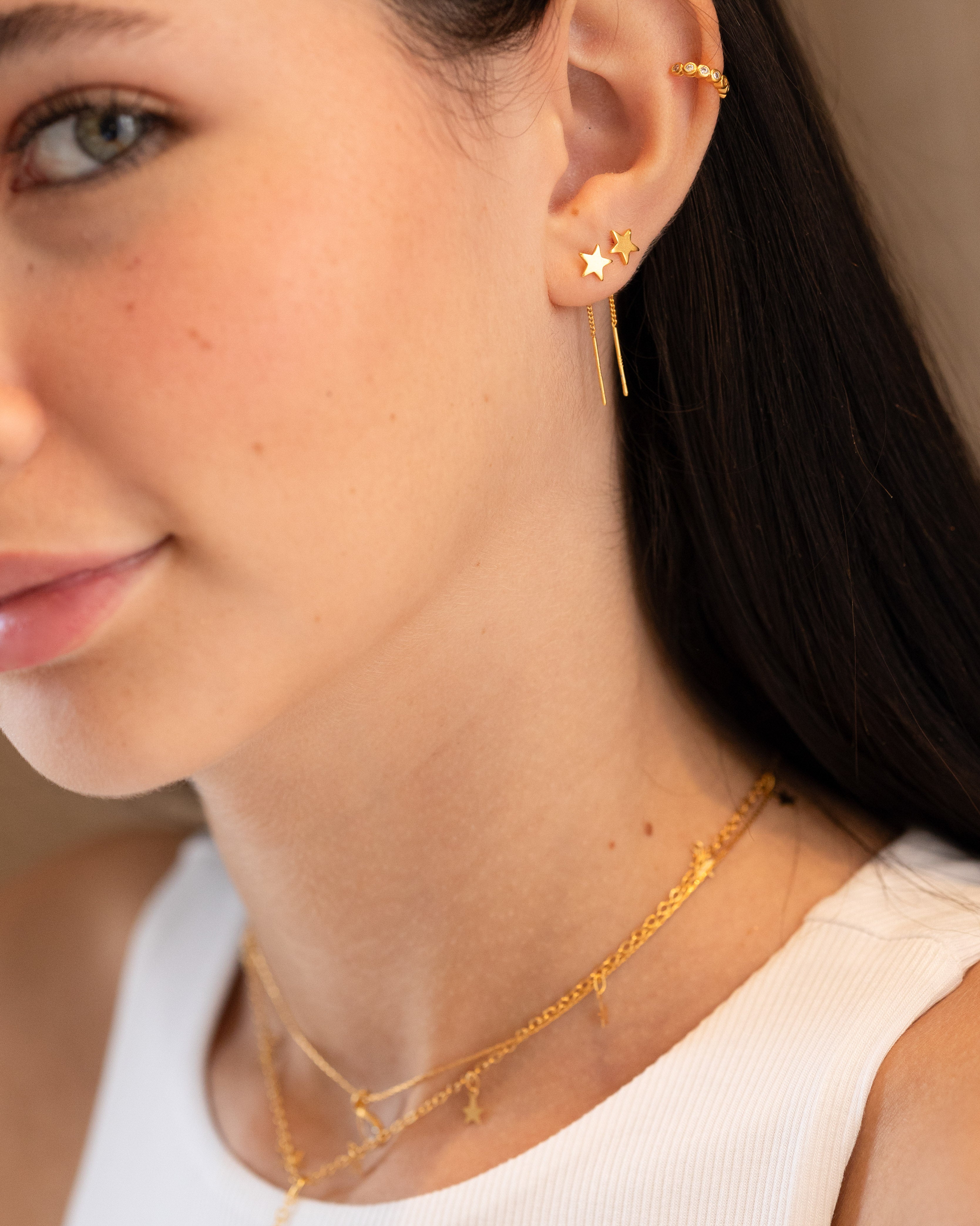 עגילי שרוך כוכבים