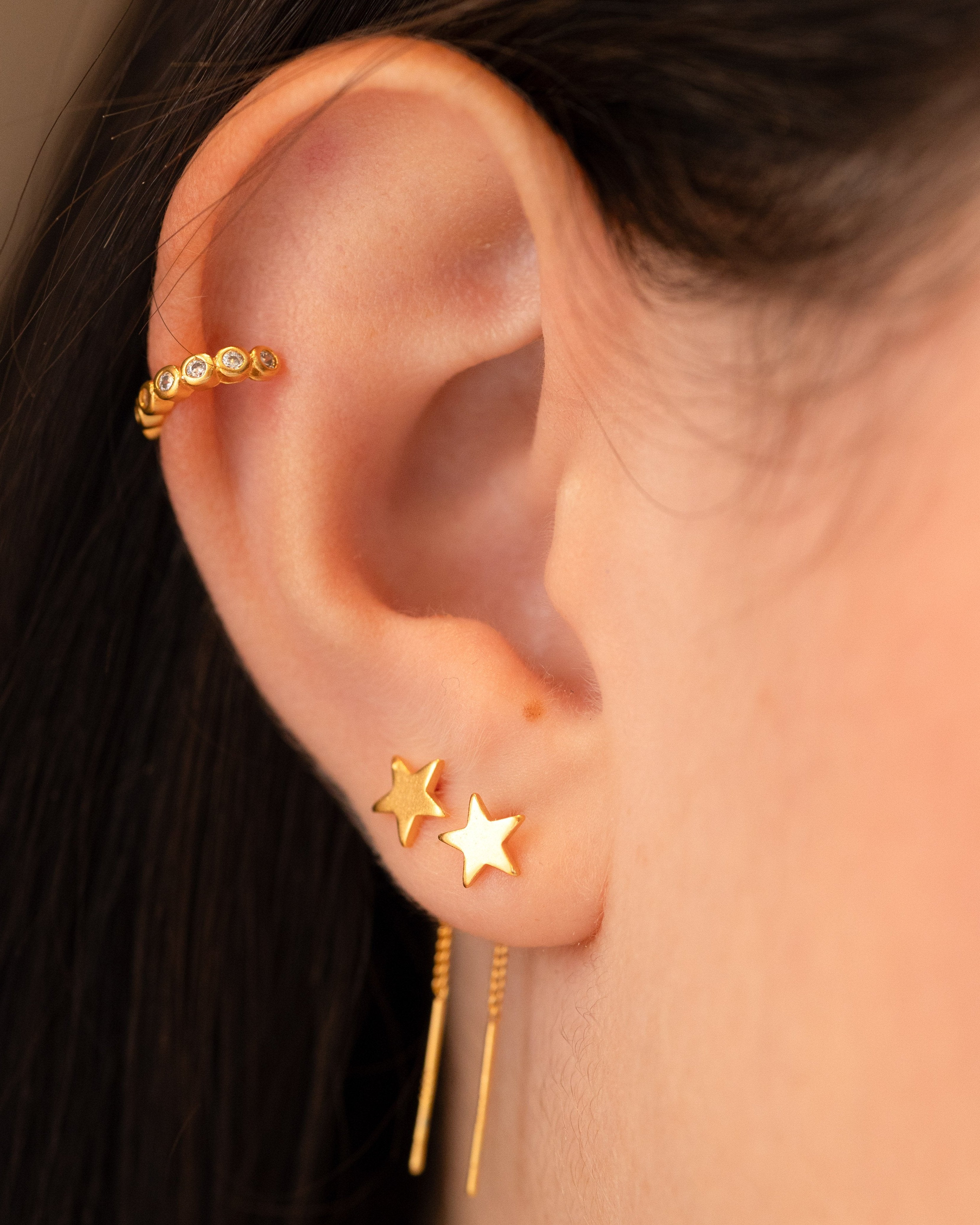 עגילי שרוך כוכבים