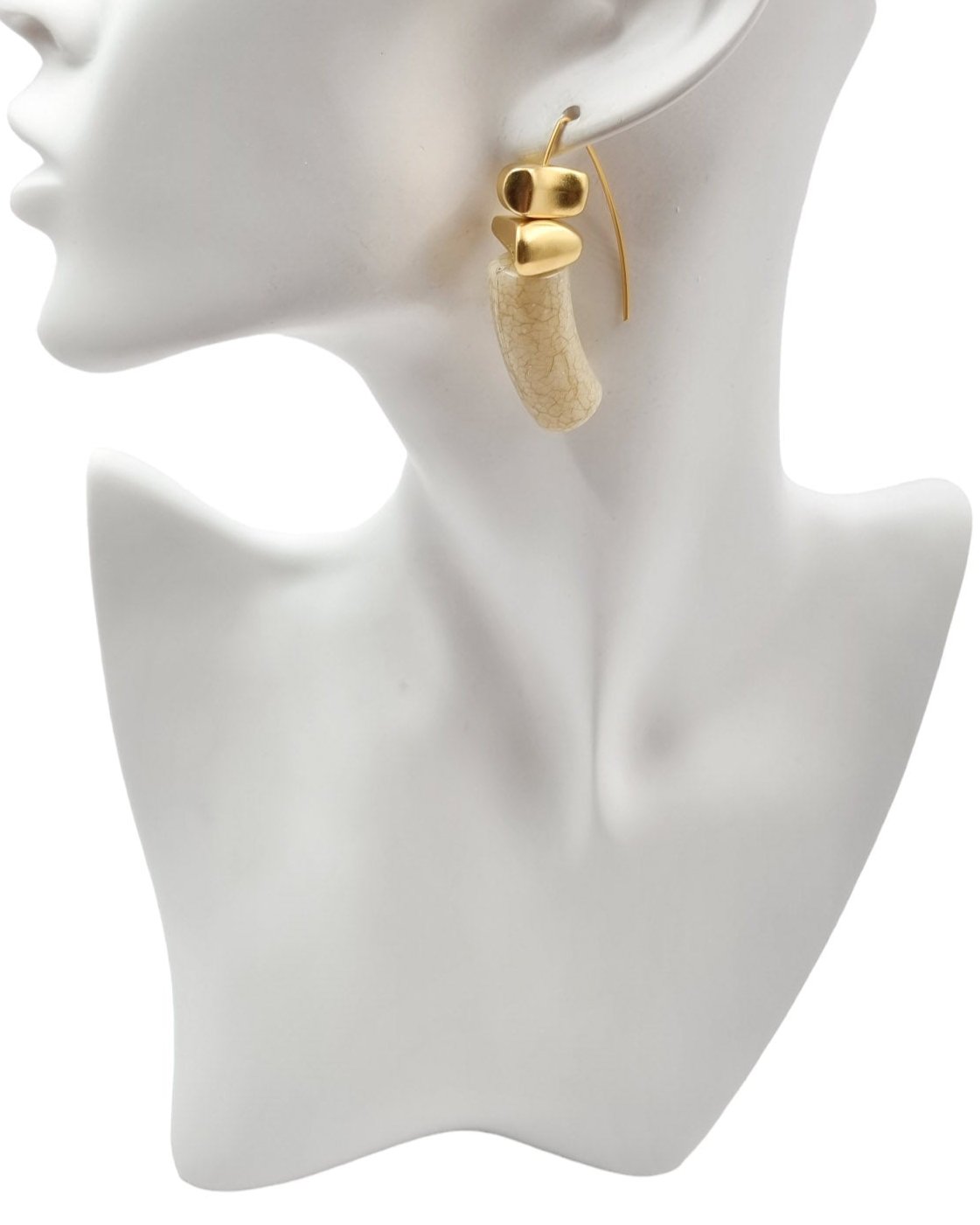 עגילי גליל שייש ופלחי זהב