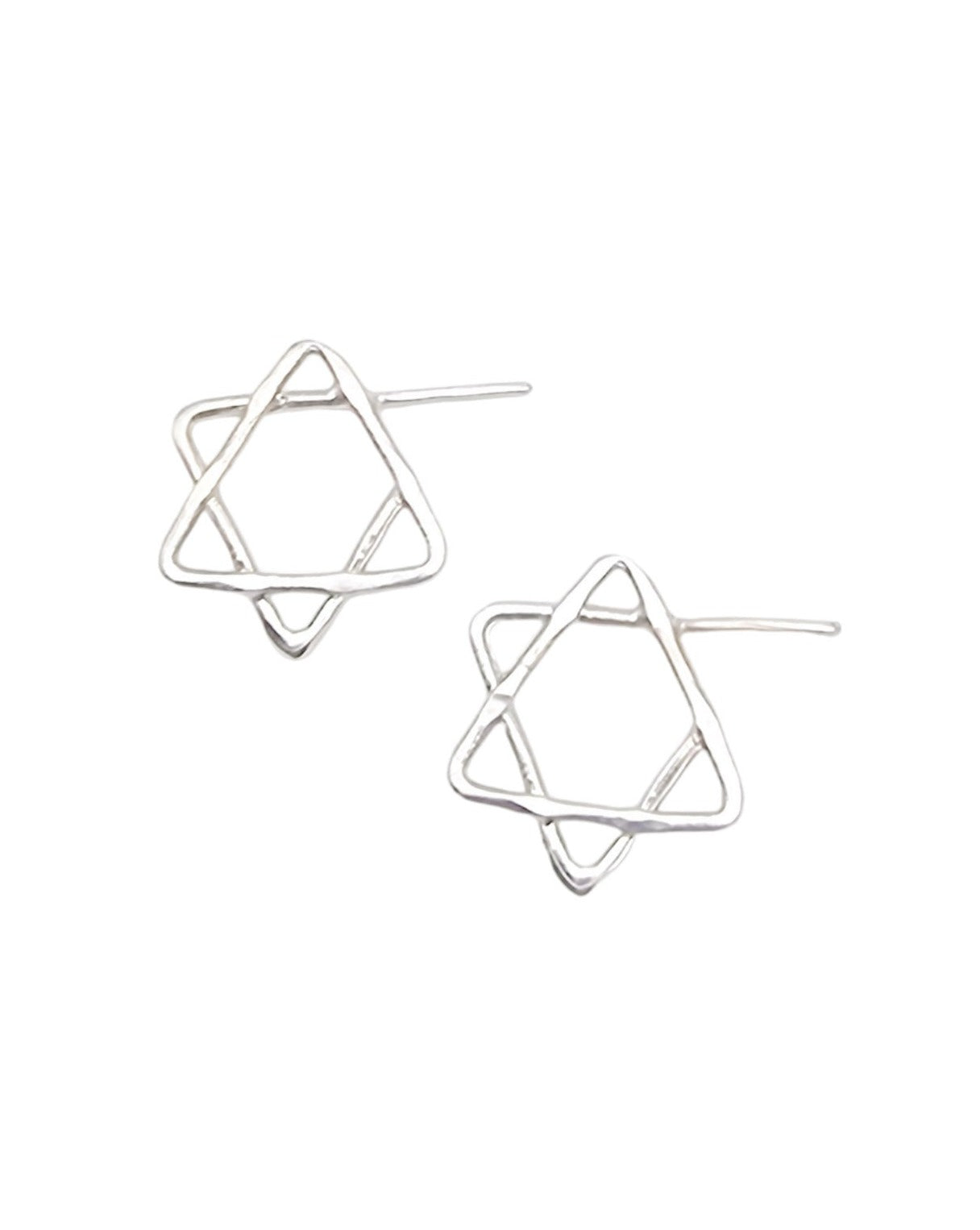 עגילי מגן דוד עבודת יד