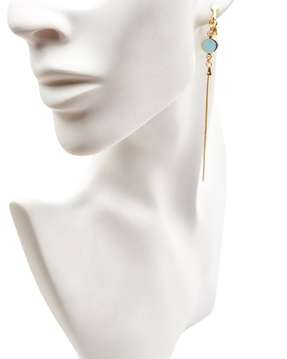 עגילי קליפס עיגול ממוסגר שוונץ