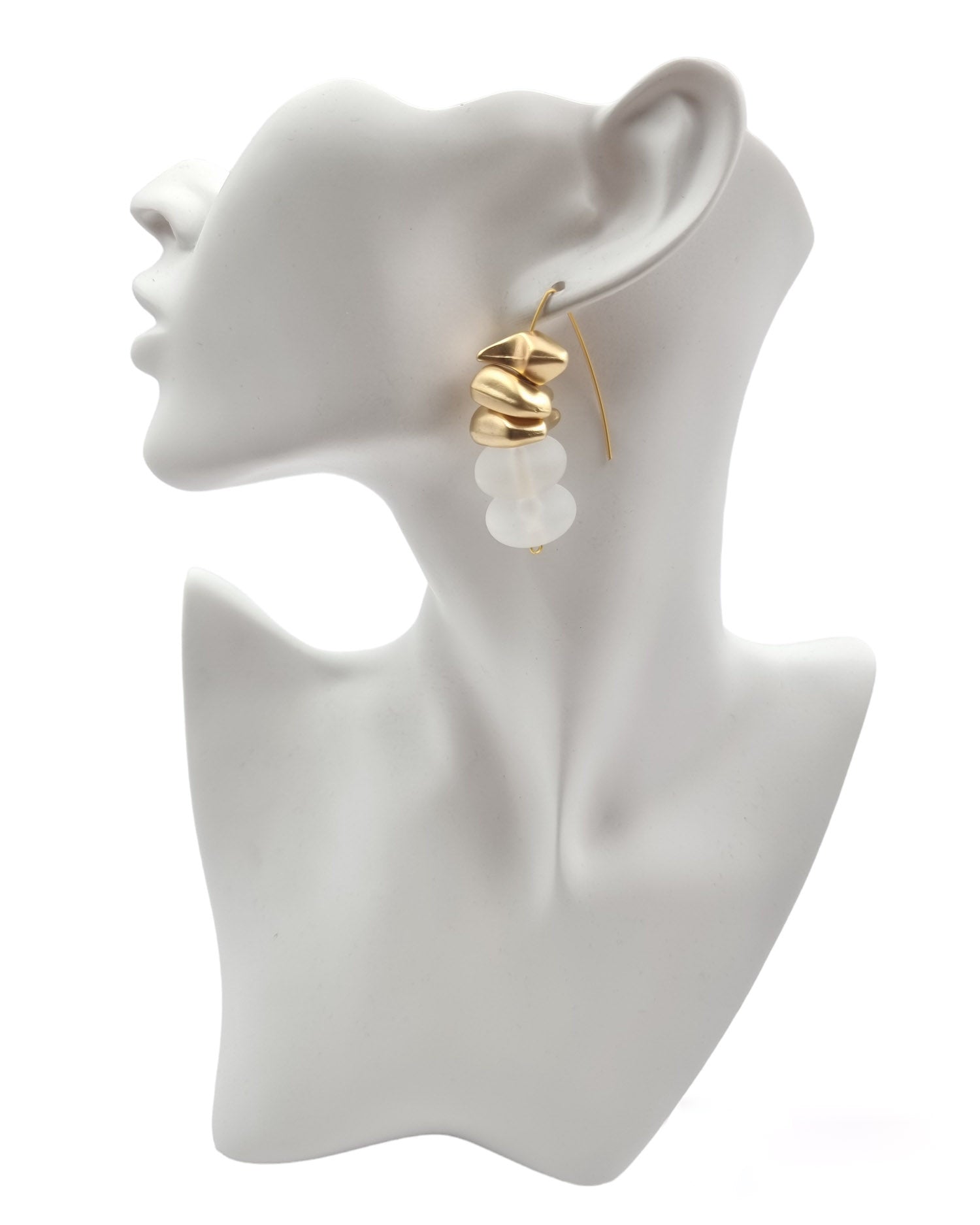 עגילי חלבי פלחים זהב