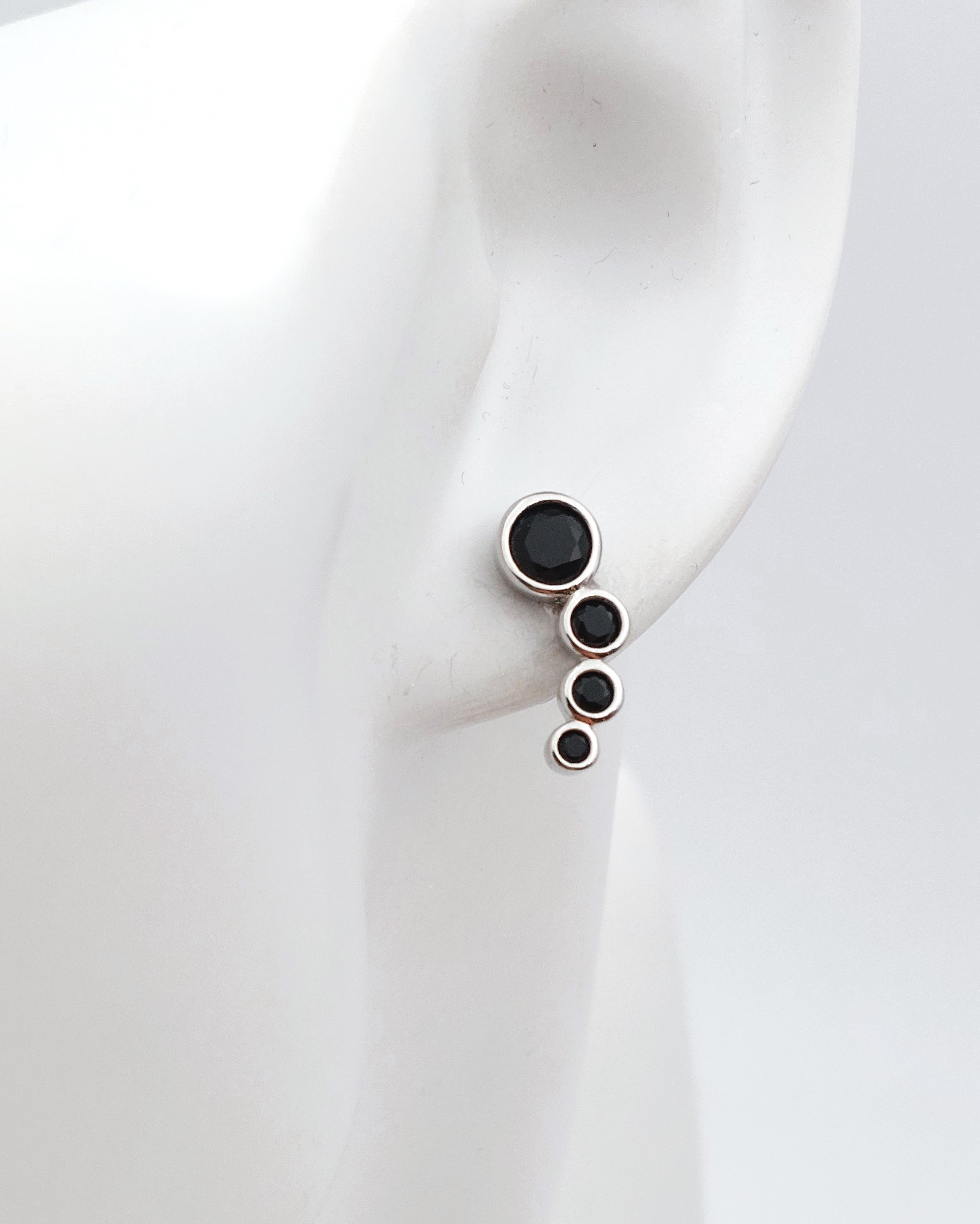 עגילי רצף זירקונים כסף